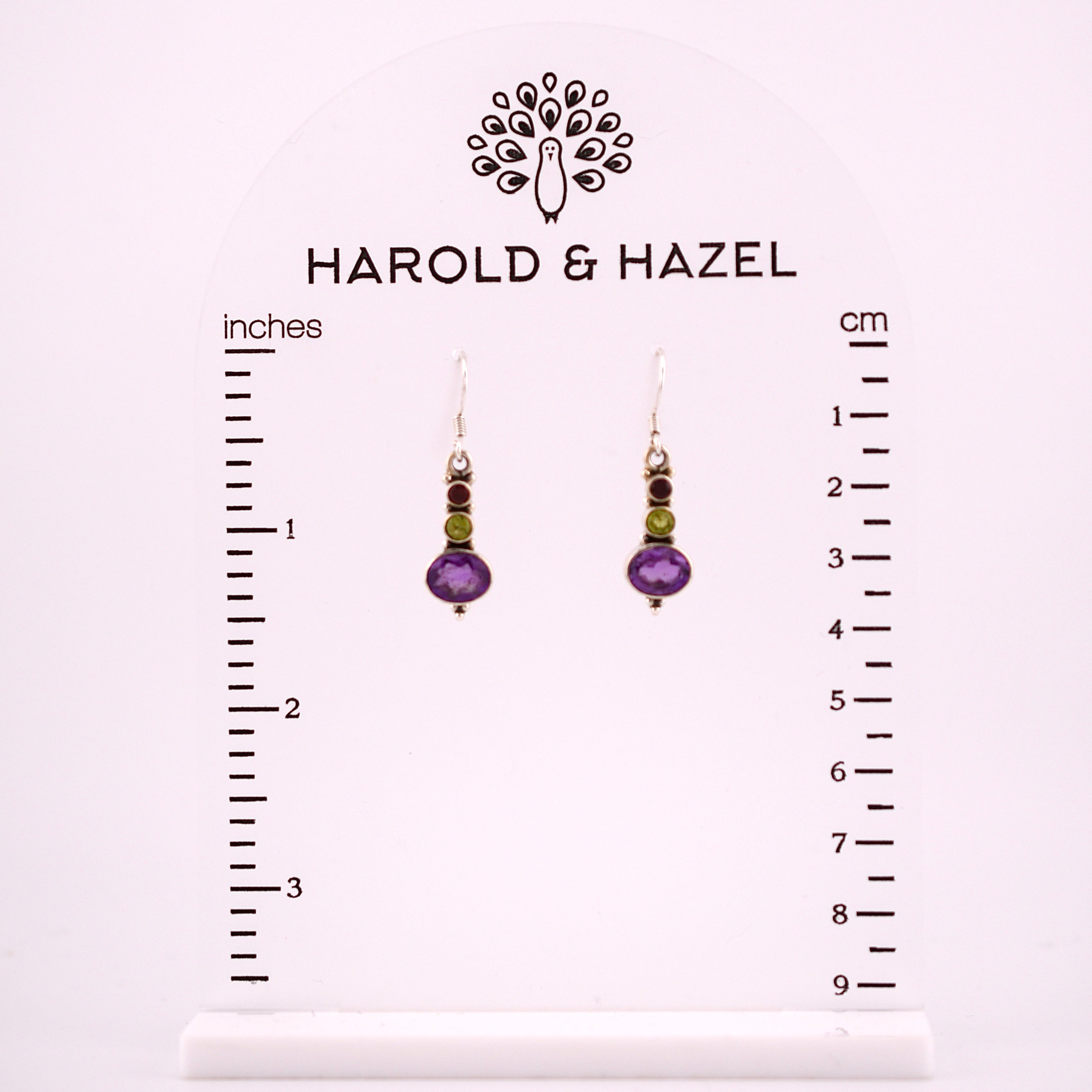 Tiered Amethyst Earrings