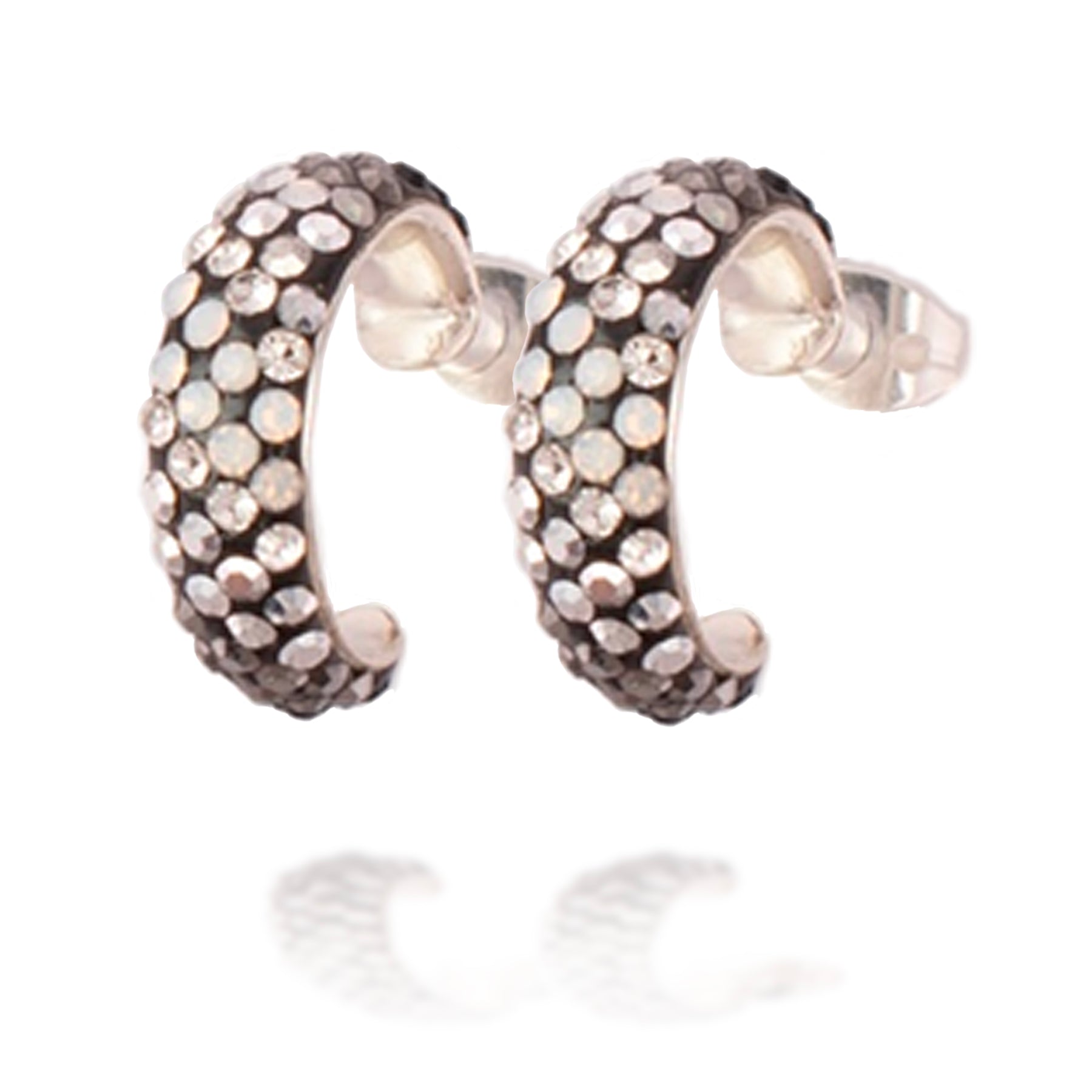 Petite Sparkling Huggie Hoops (Onix)