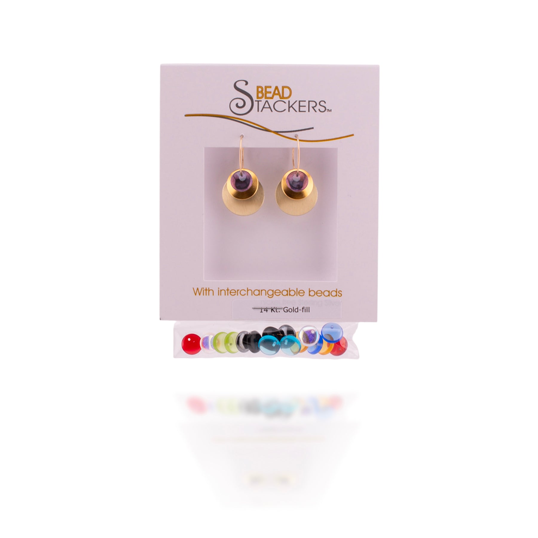 Bead Stackers Interchangeable Earrings (Gold)