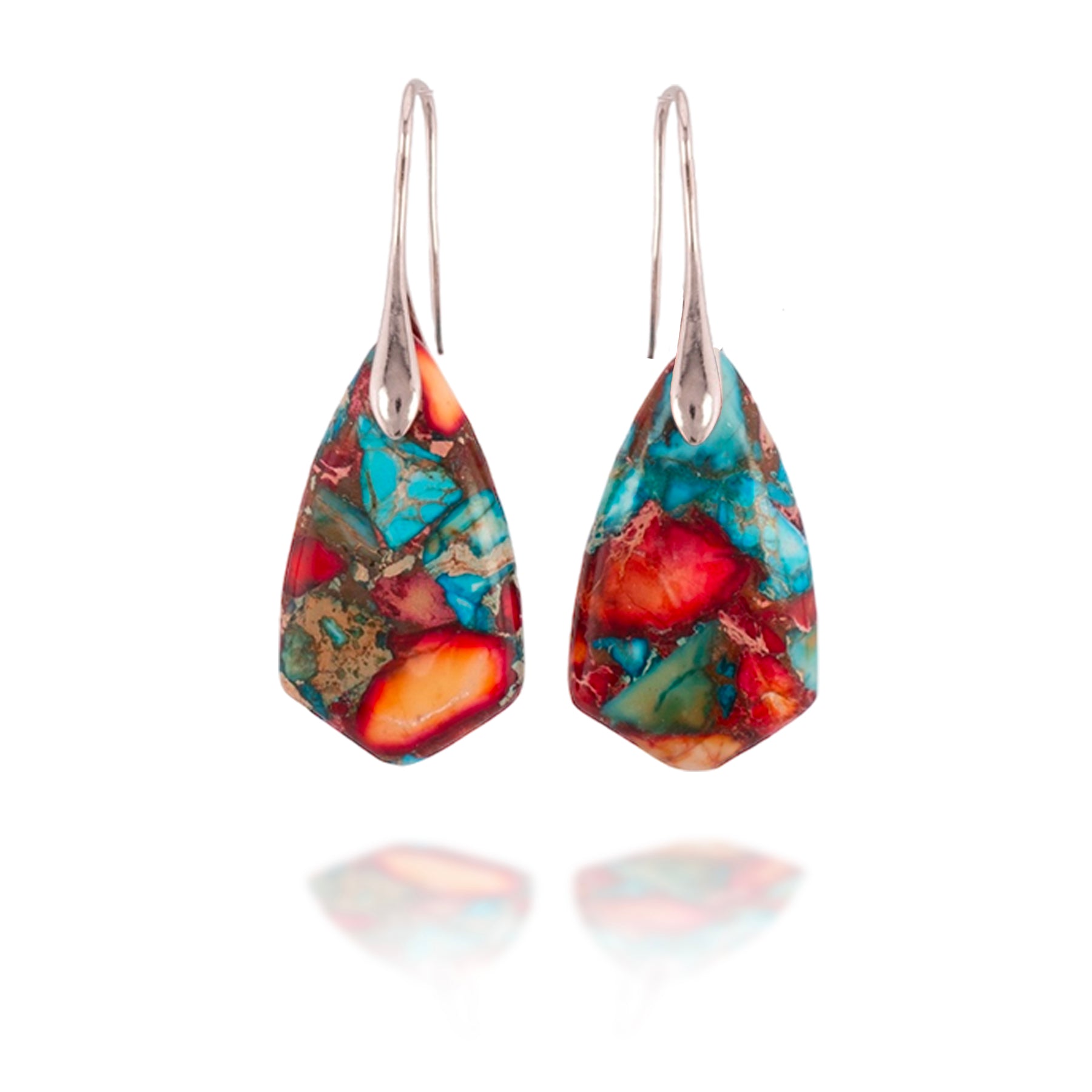 Fire and Ice Jasper Earrings