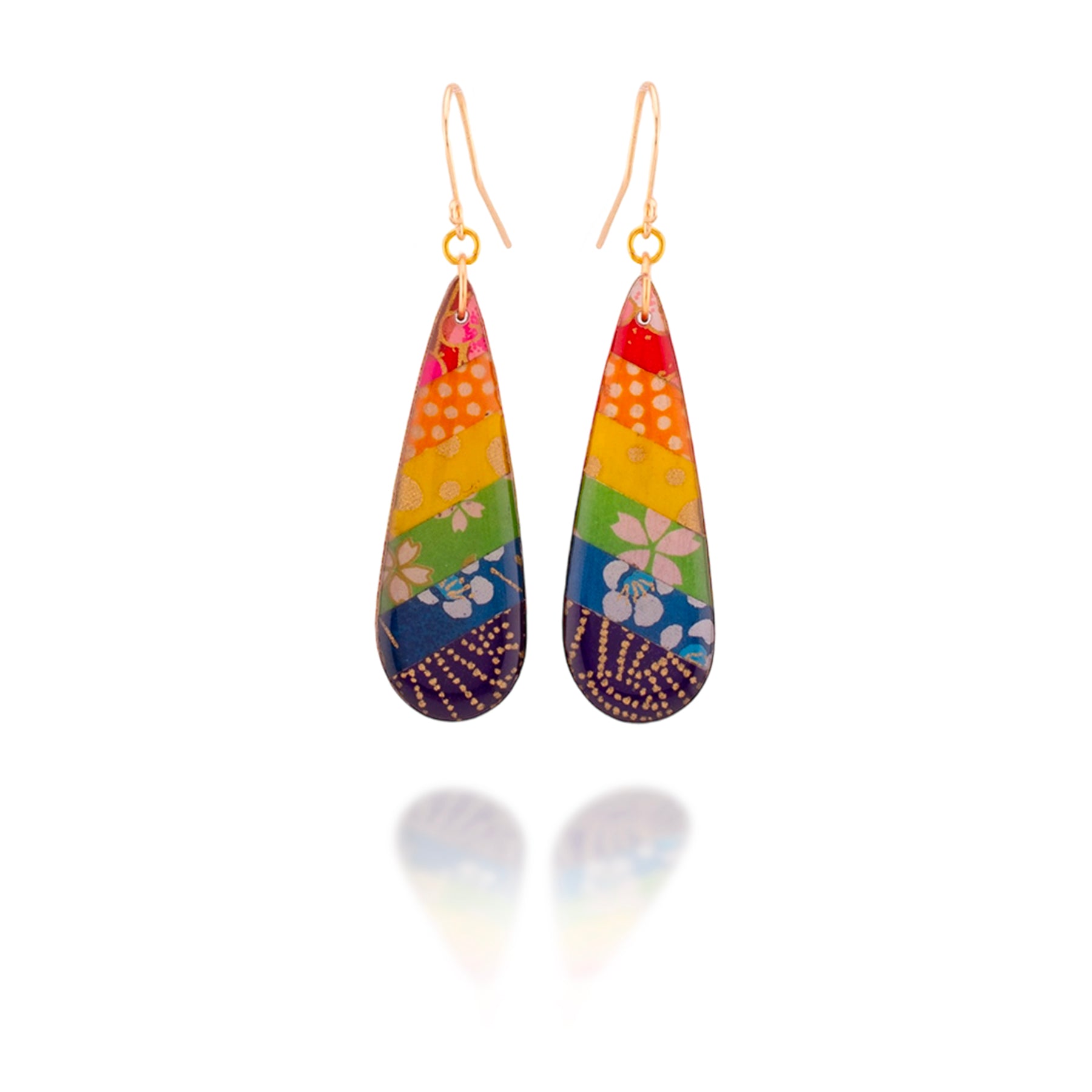 Rainbow Collage Earrings