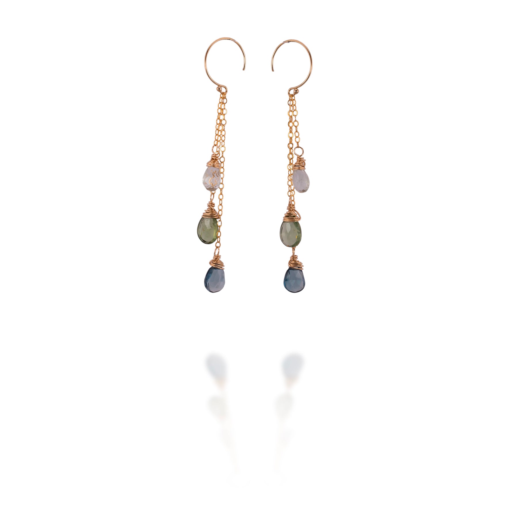 Peacock Earrings (Gold-Filled)