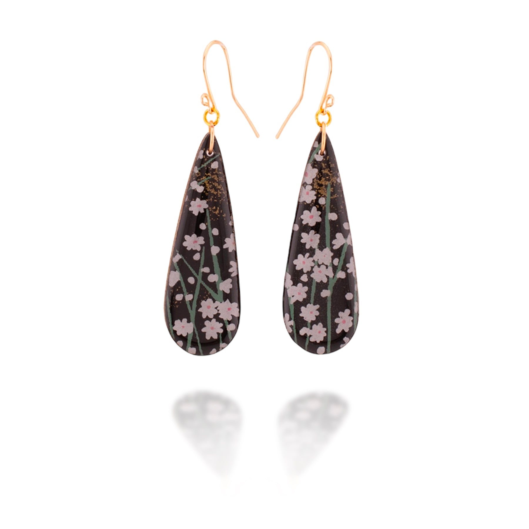 Black Daisy Earrings