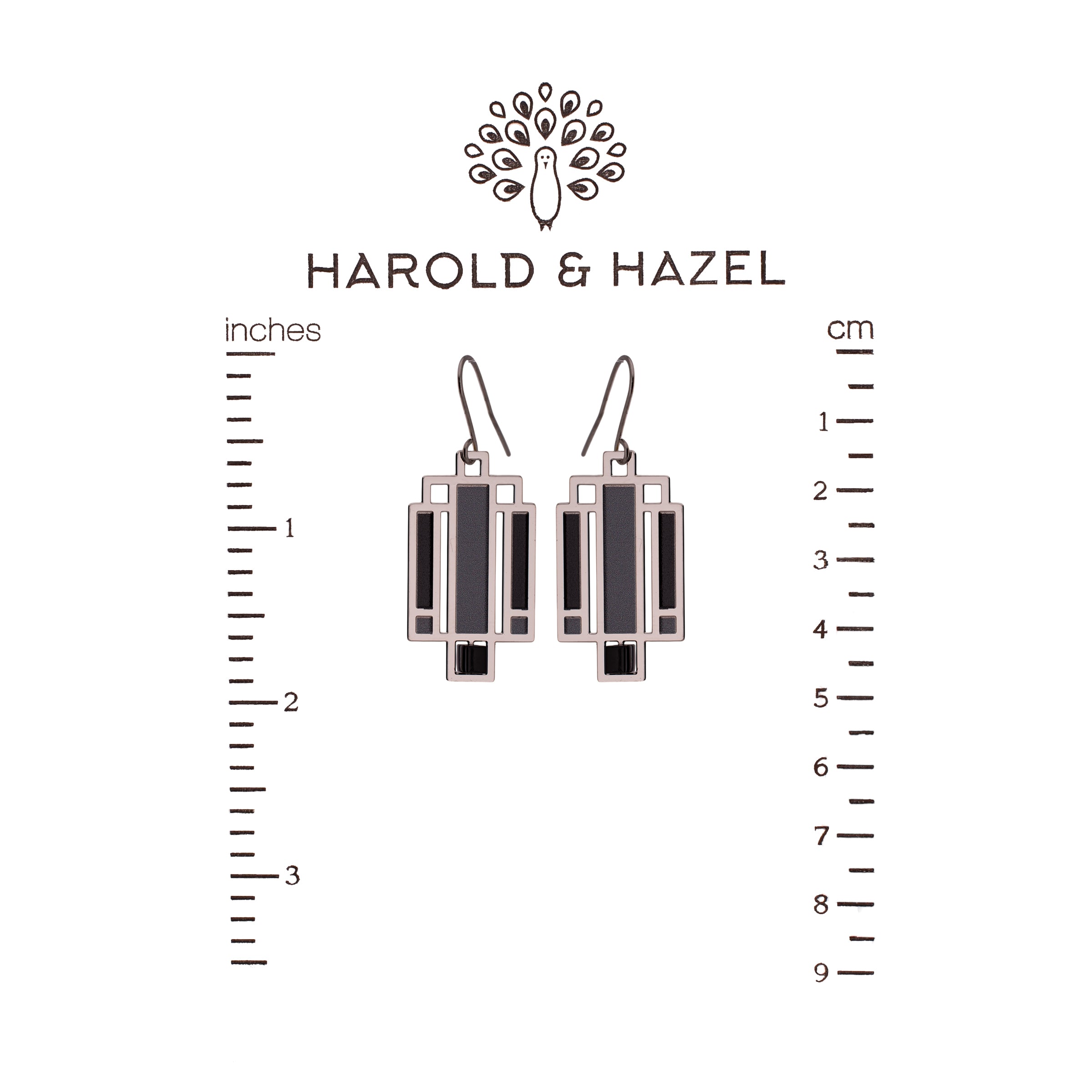 Frank Lloyd Wright Willits House Earrings (Black)