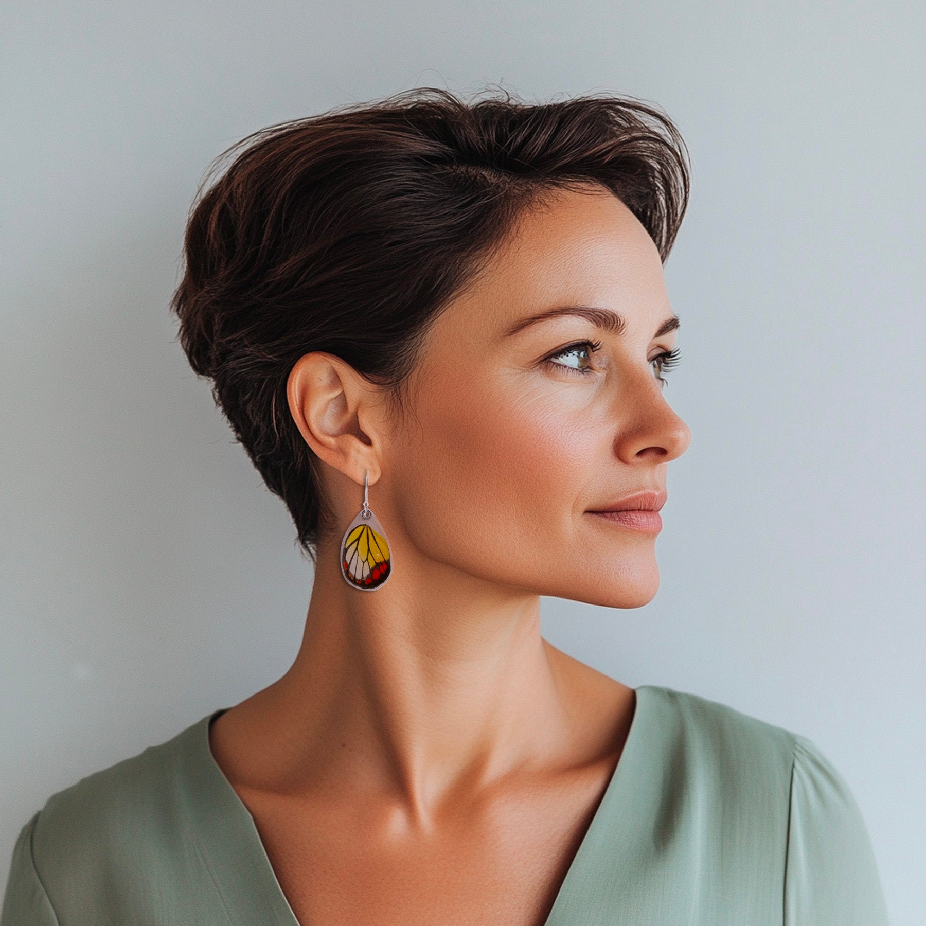 Painted Jezebel Butterfly Earrings