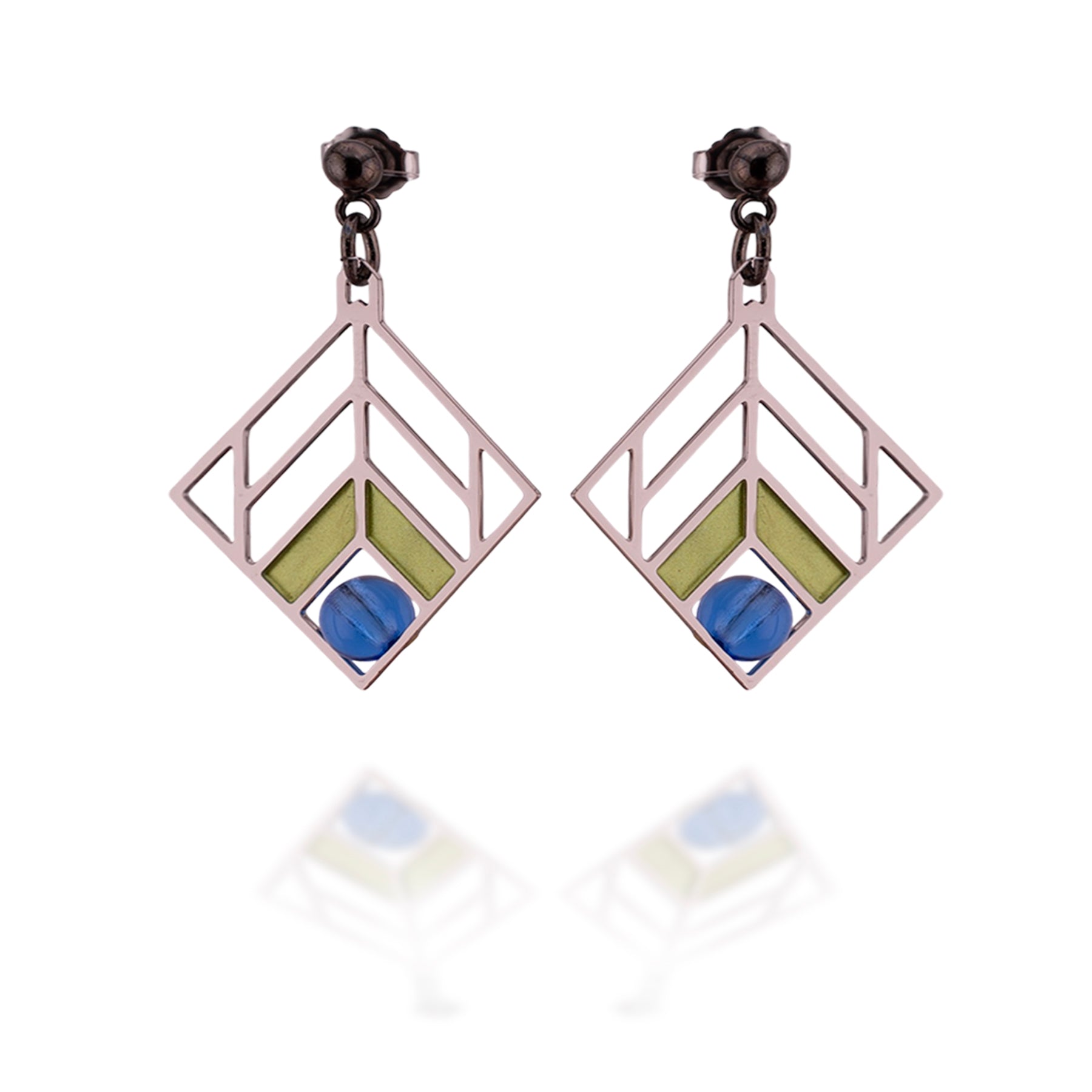 Frank Lloyd Wright Chevron Earrings