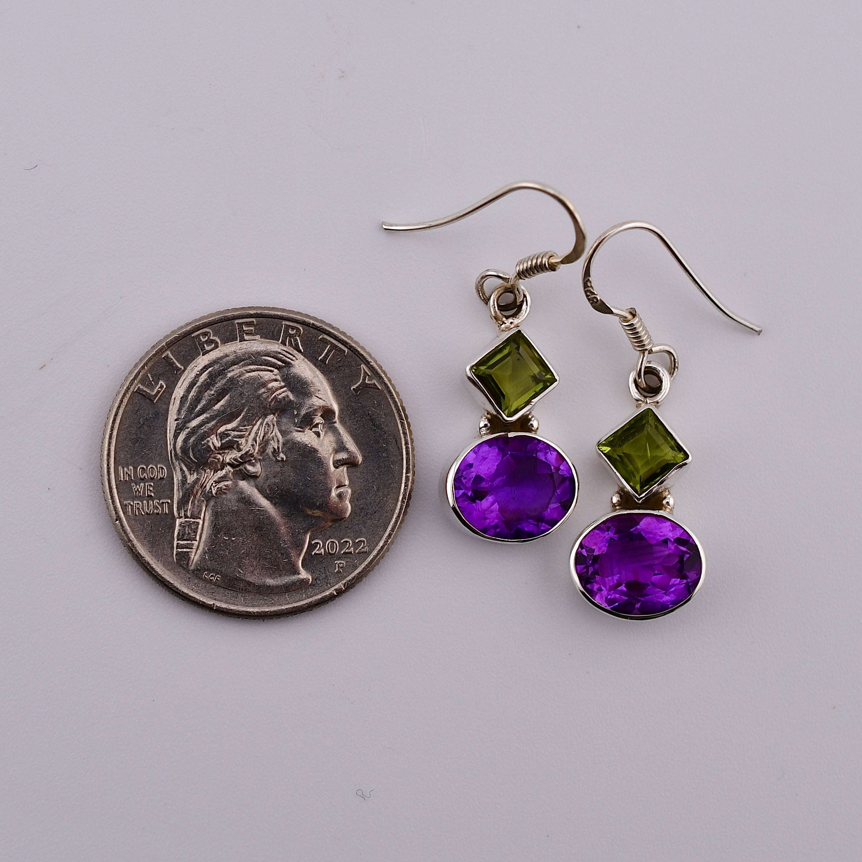 Amethyst & Peridot Earrings | Harold & Hazel