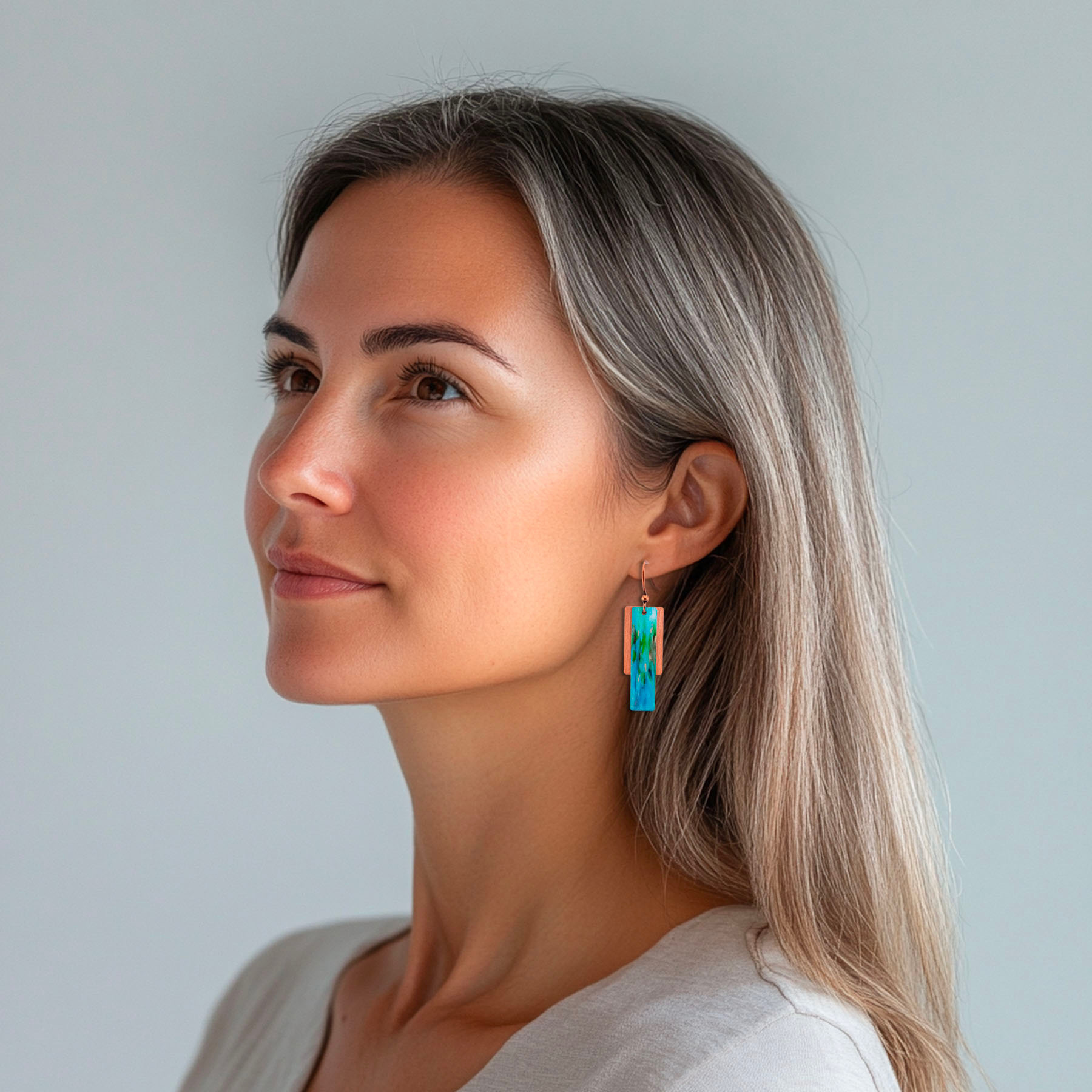 Aqua Current Earrings