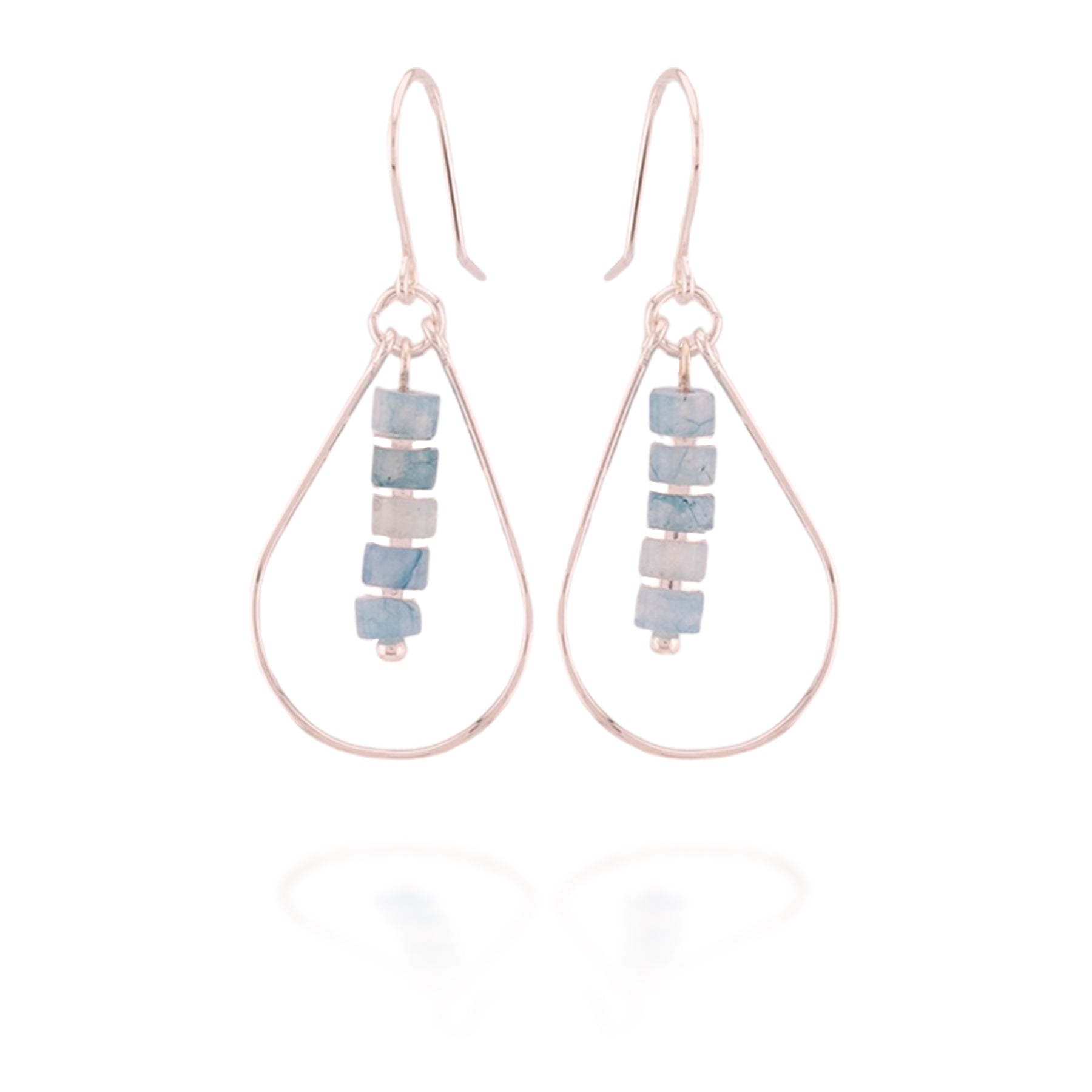 Aquamarine Beaded Earrings