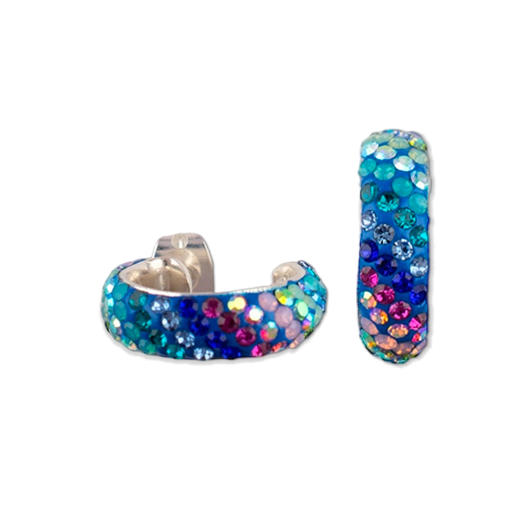 Petite Sparkling Huggie Hoops (Aurora)