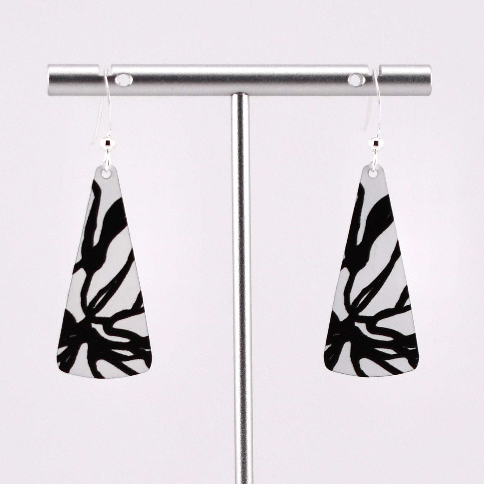 Earrings shops set enamel ditmal earrings black painting painted abstract