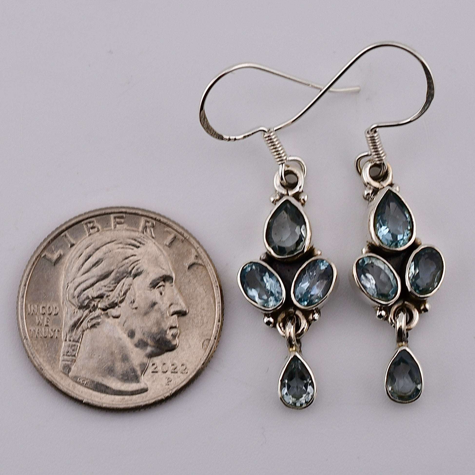 Blue Topaz Cluster Earrings Harold & Hazel Harold & Hazel