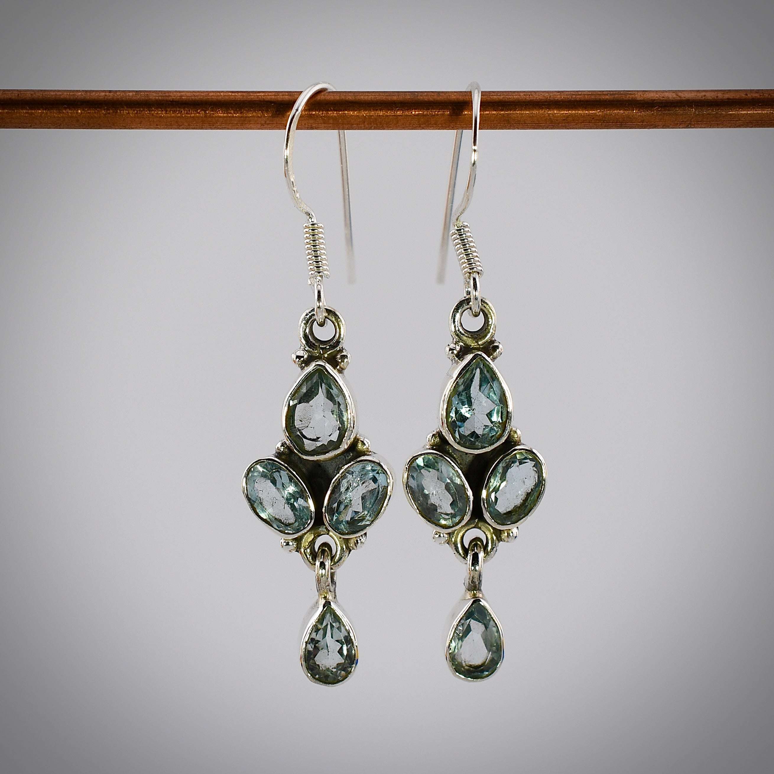 Blue Topaz Cluster Earrings Harold & Hazel Harold & Hazel