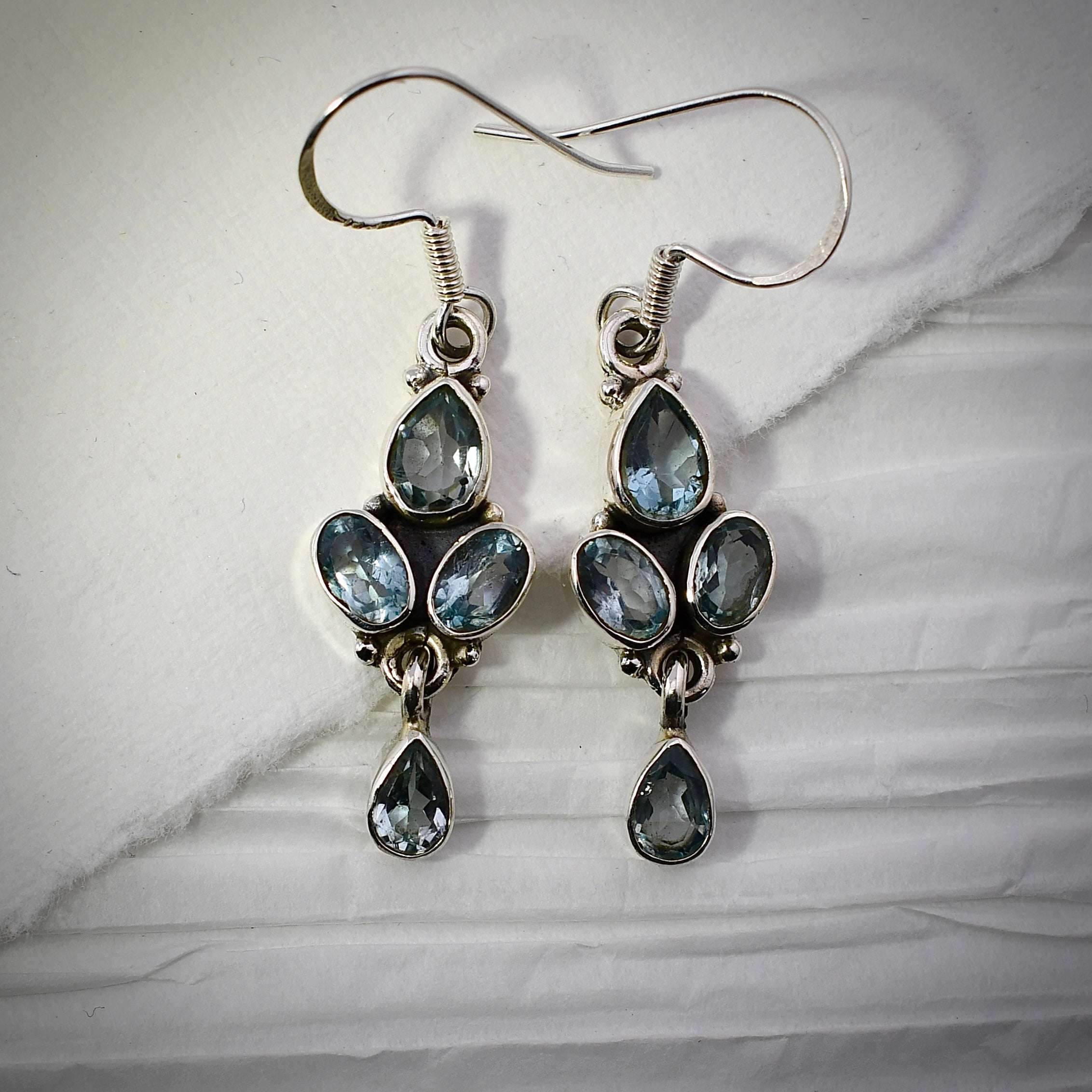 Blue Topaz Cluster Earrings Harold & Hazel Harold & Hazel