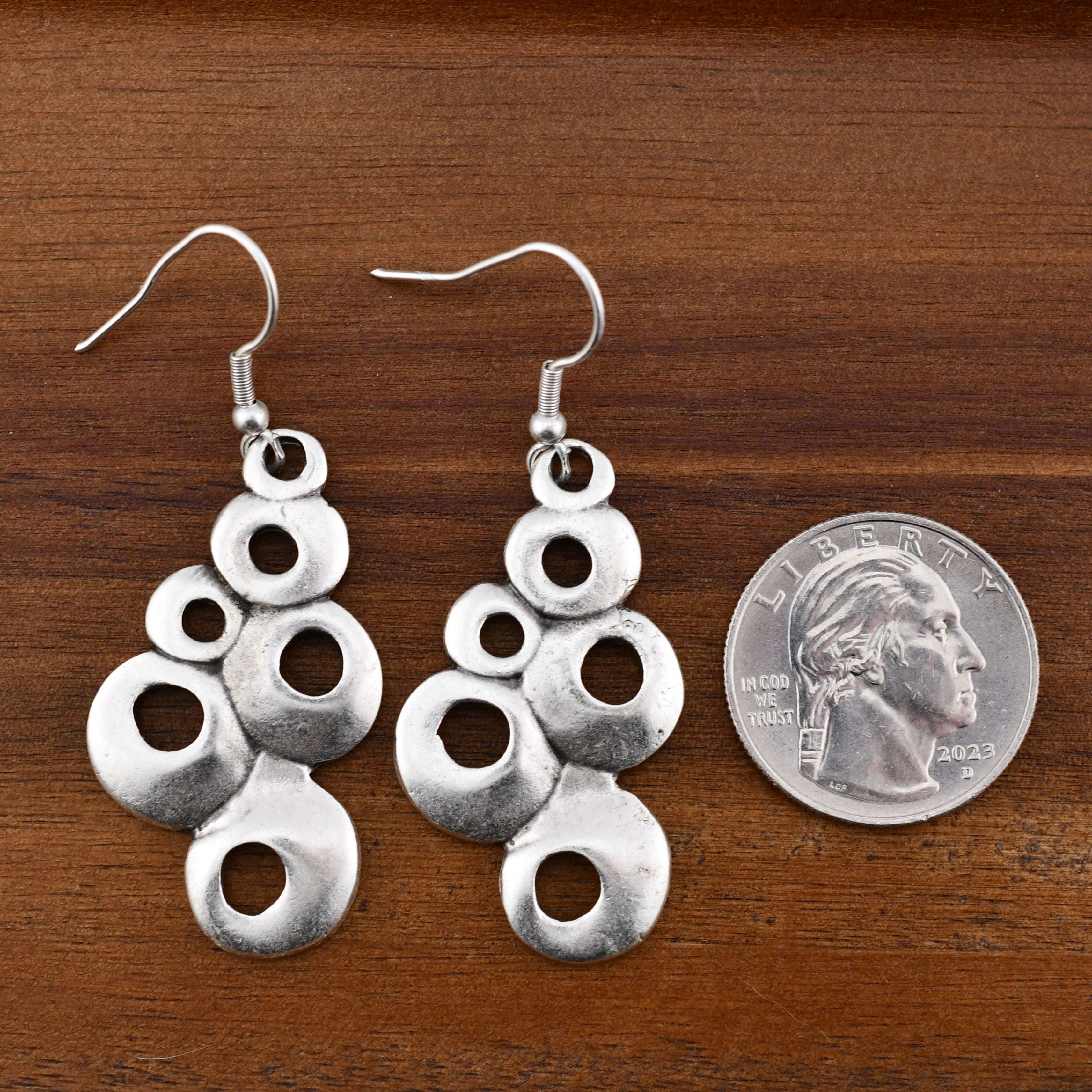 Bubble Pewter Earrings Chanour Harold & Hazel