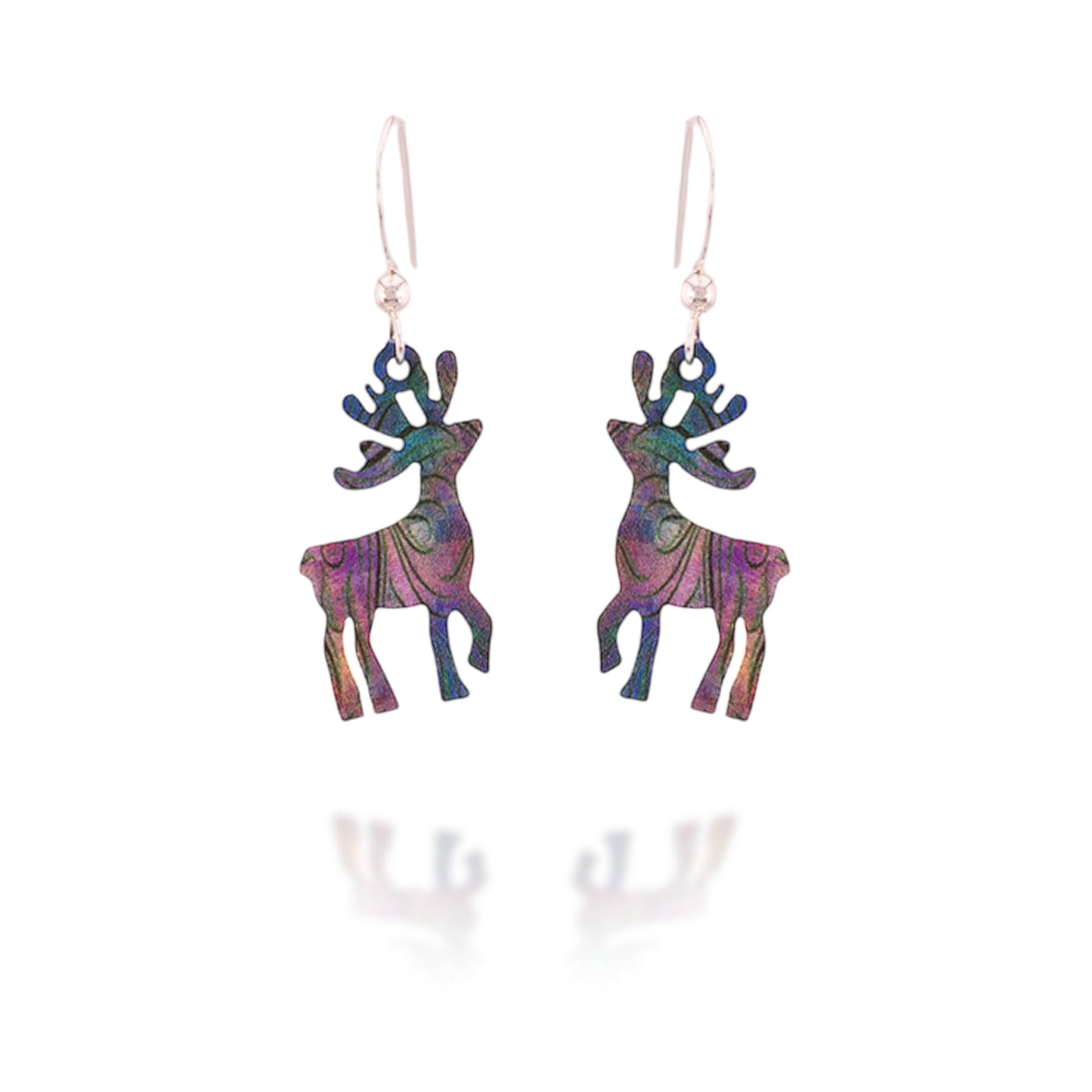 Winter Reindeer Holiday Earrings