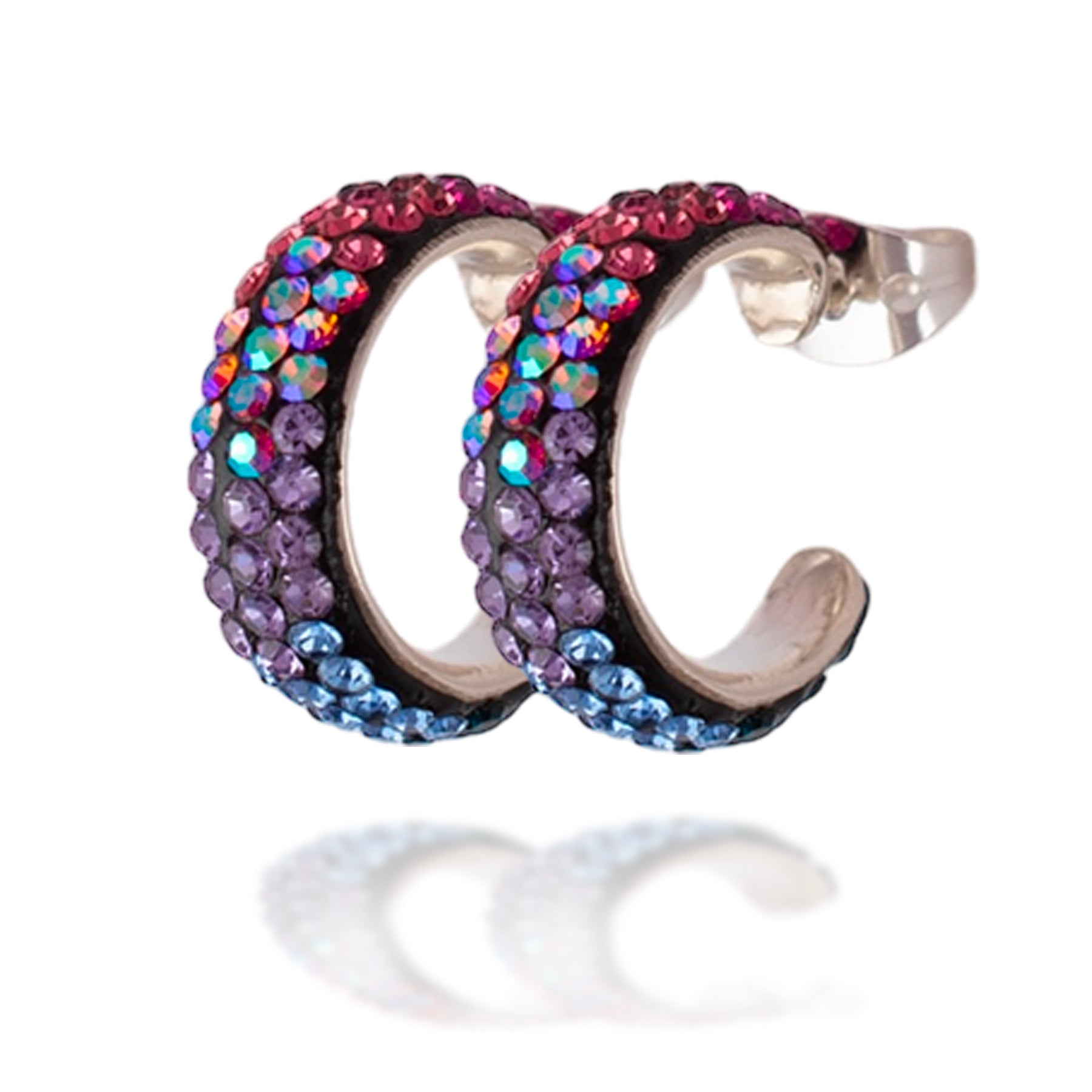 Petite Sparkling Huggie Hoops (Bugambilia)