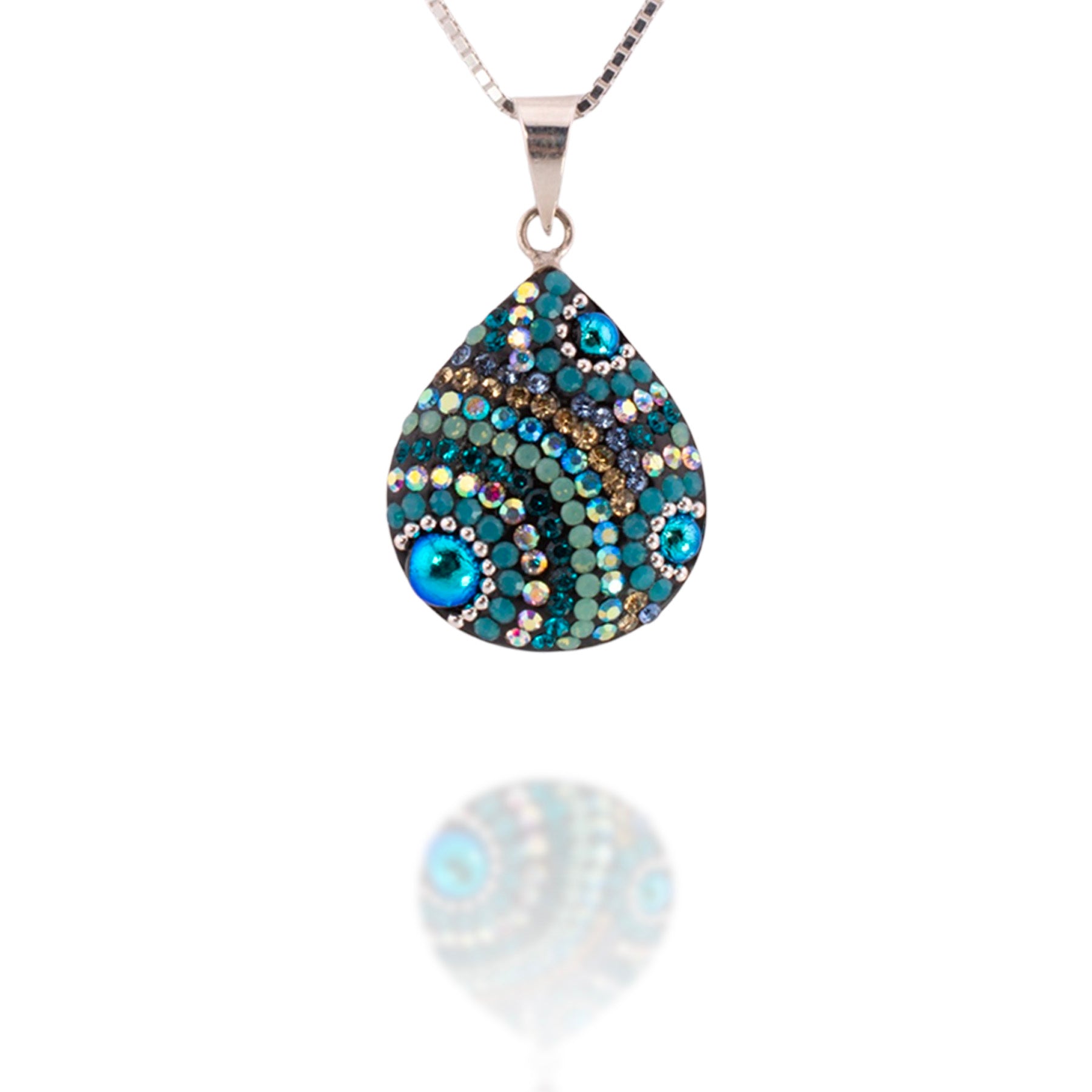 Mini Radiant Pear Necklace (Sky)