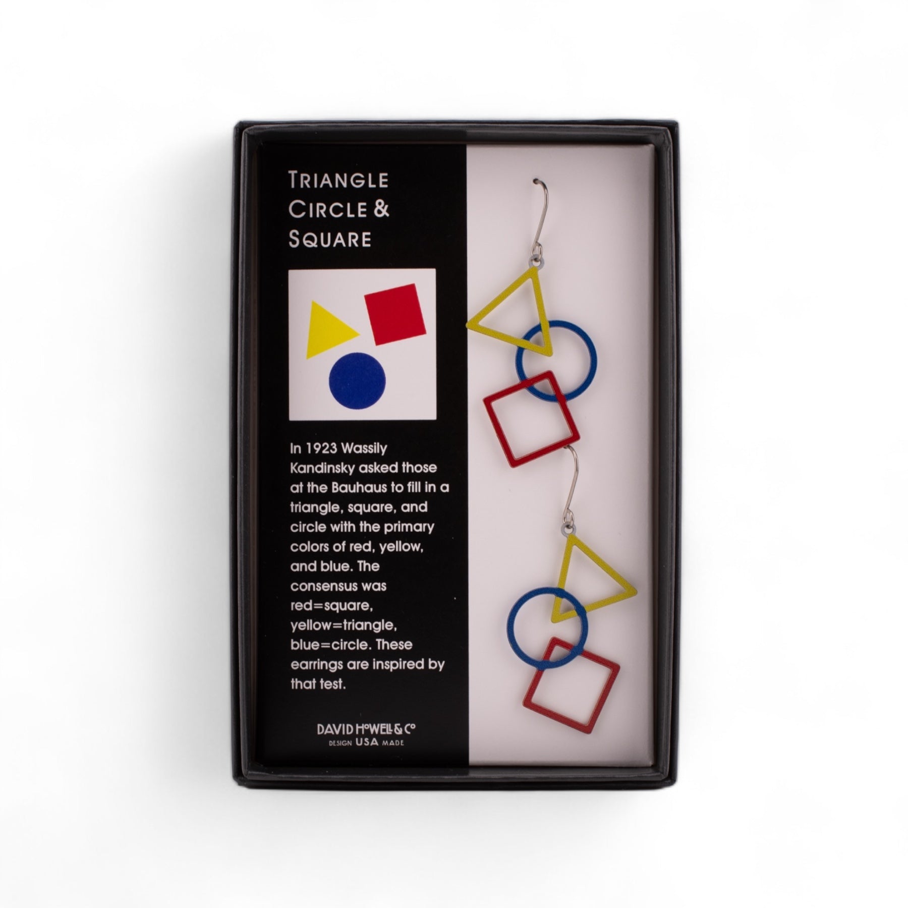 Kandinsky Triangle, Circle & Square Earrings