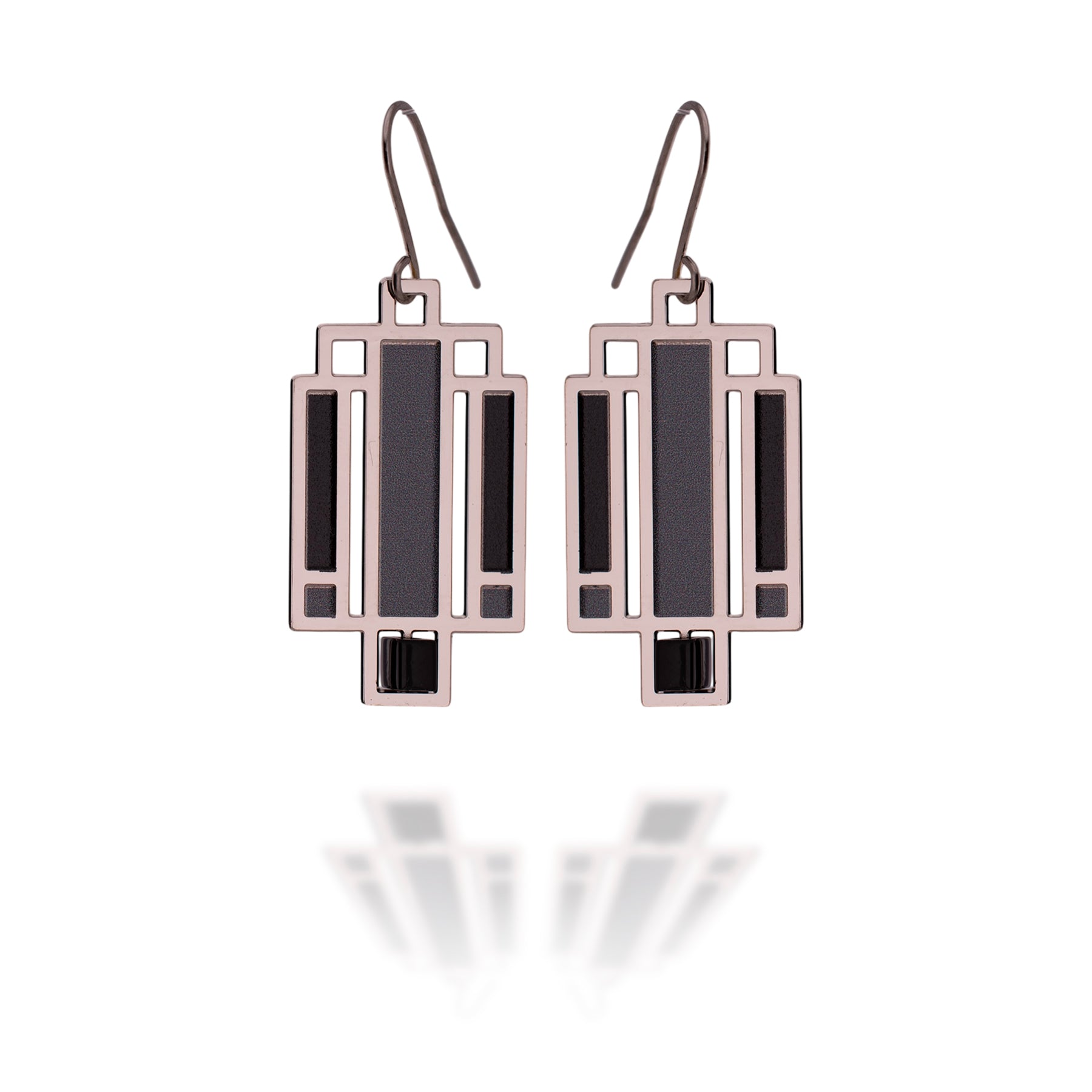 Frank Lloyd Wright Willits House Earrings (Black)