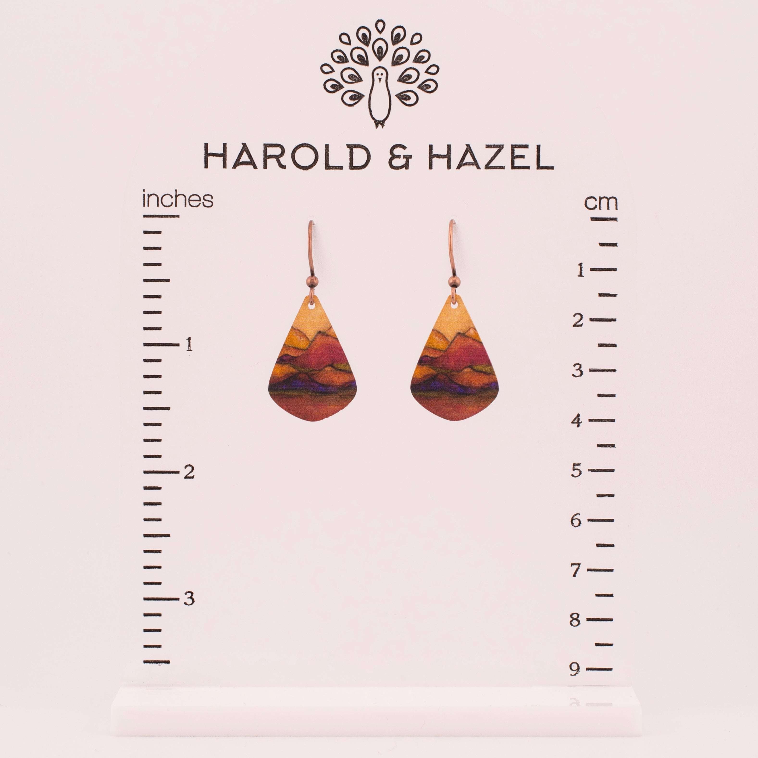 Desert Mountains Earrings Illustrated Light & DC Designs Harold & Hazel