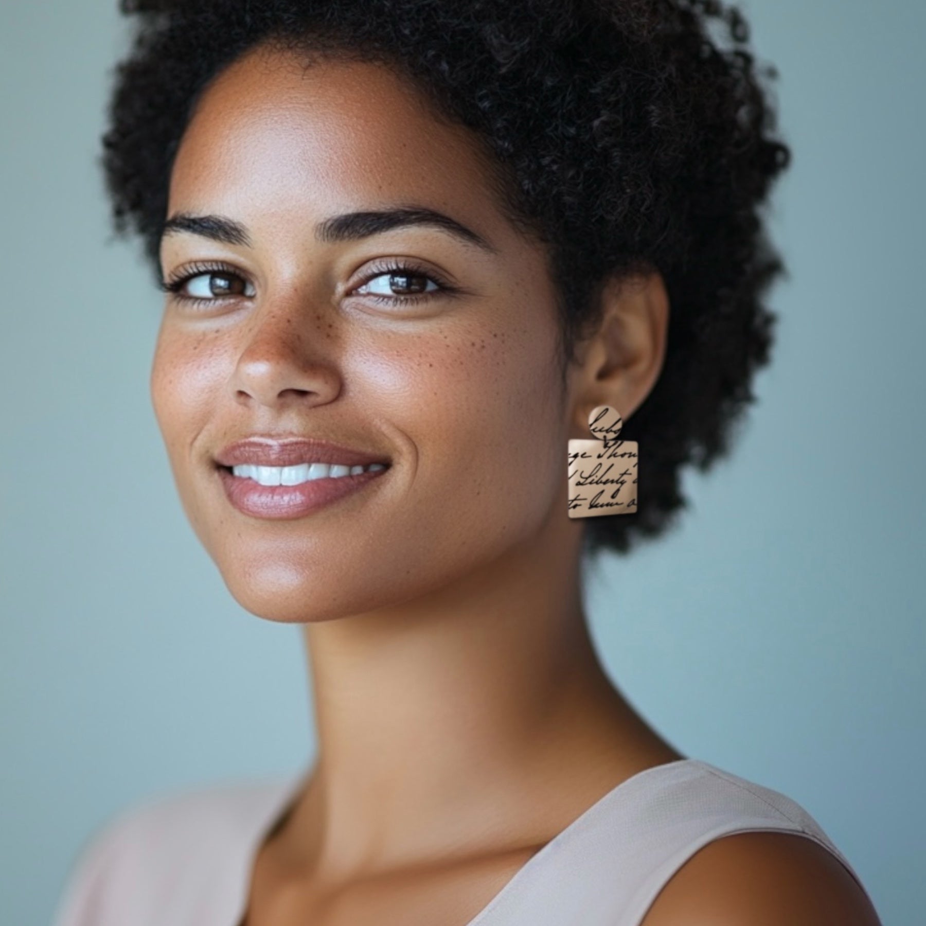 Sojourner Truth's Handwriting Earrings - 'Liberty'