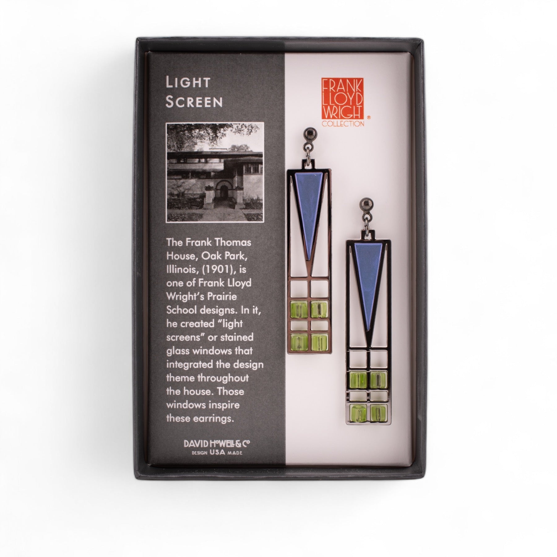 Frank Lloyd Wright Thomas House Earrings