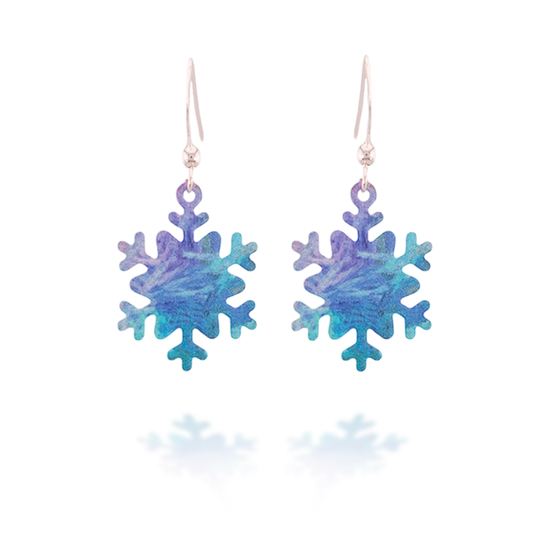 Icy Swirl Snowflake Earrings