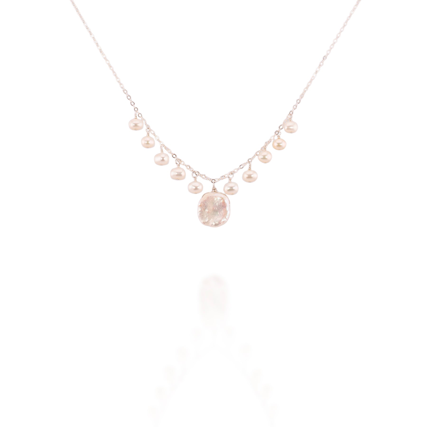 Seabreeze Pearl Necklace (Sterling Silver)