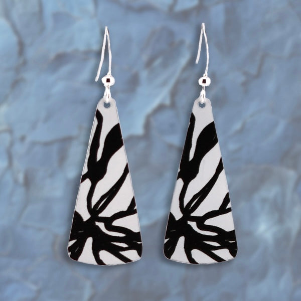 Black and White Abstract Earrings