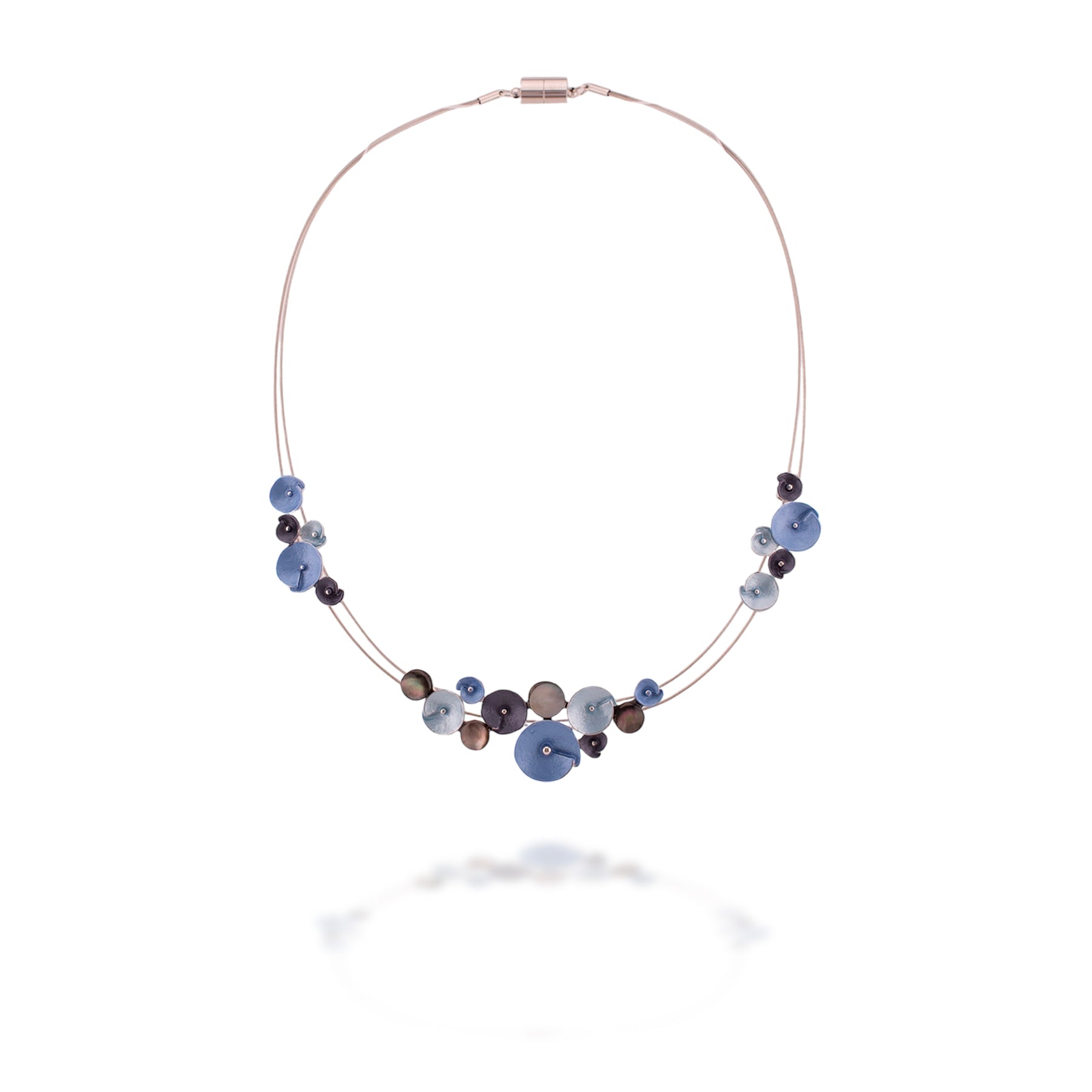 Satori Flower Necklace, Blue