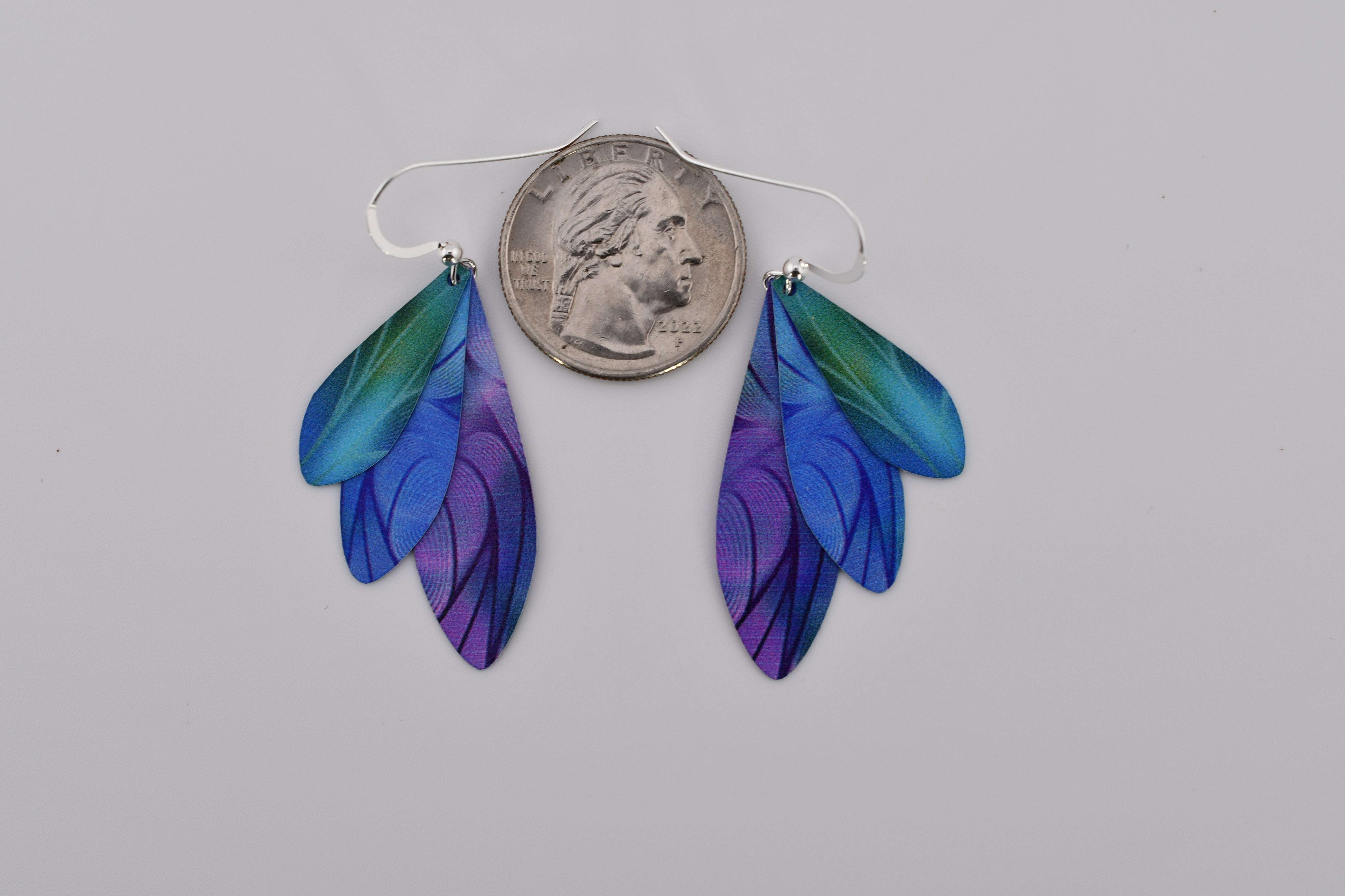 Feather Earrings Illustrated Light & DC Designs Harold & Hazel