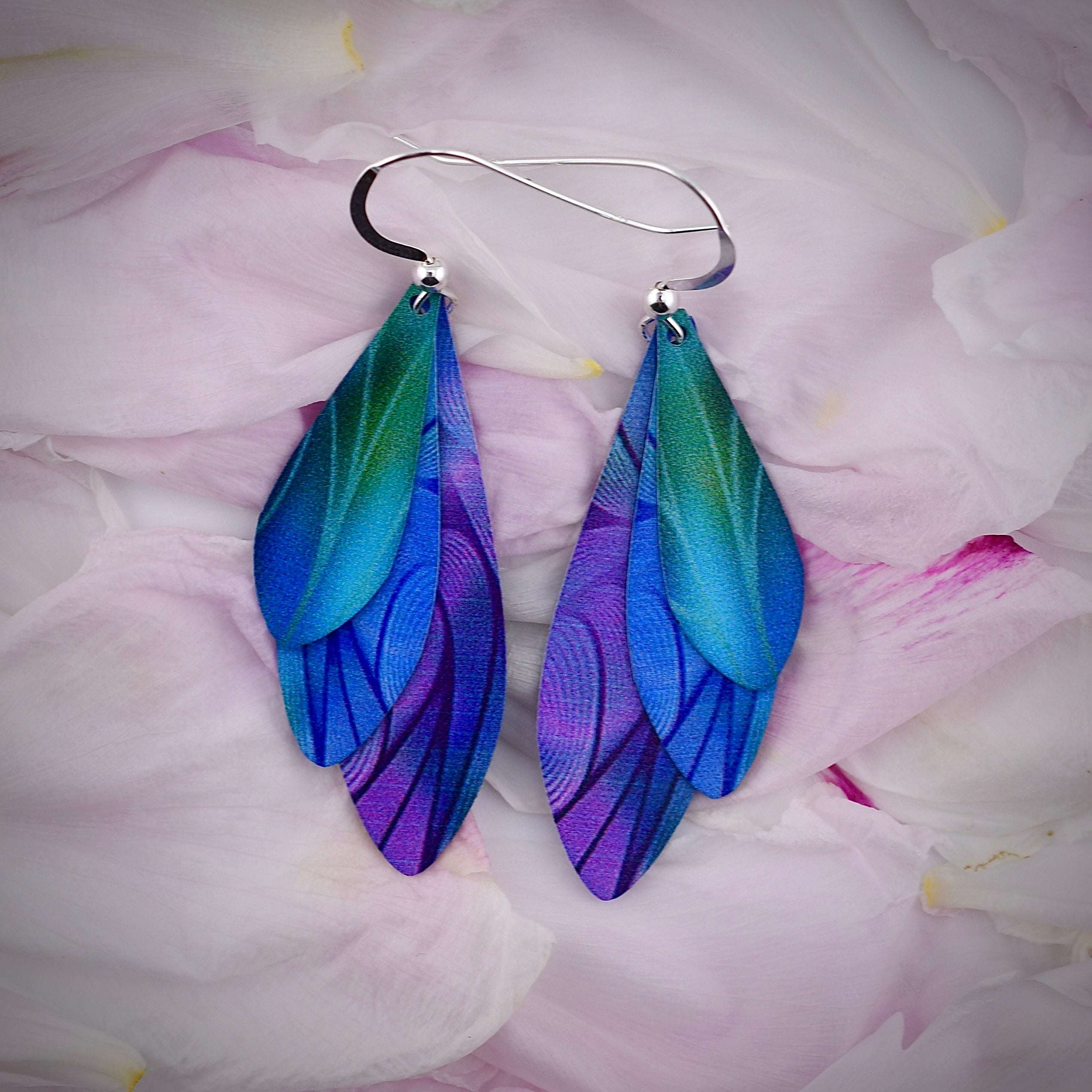 Feather Earrings Illustrated Light & DC Designs Harold & Hazel