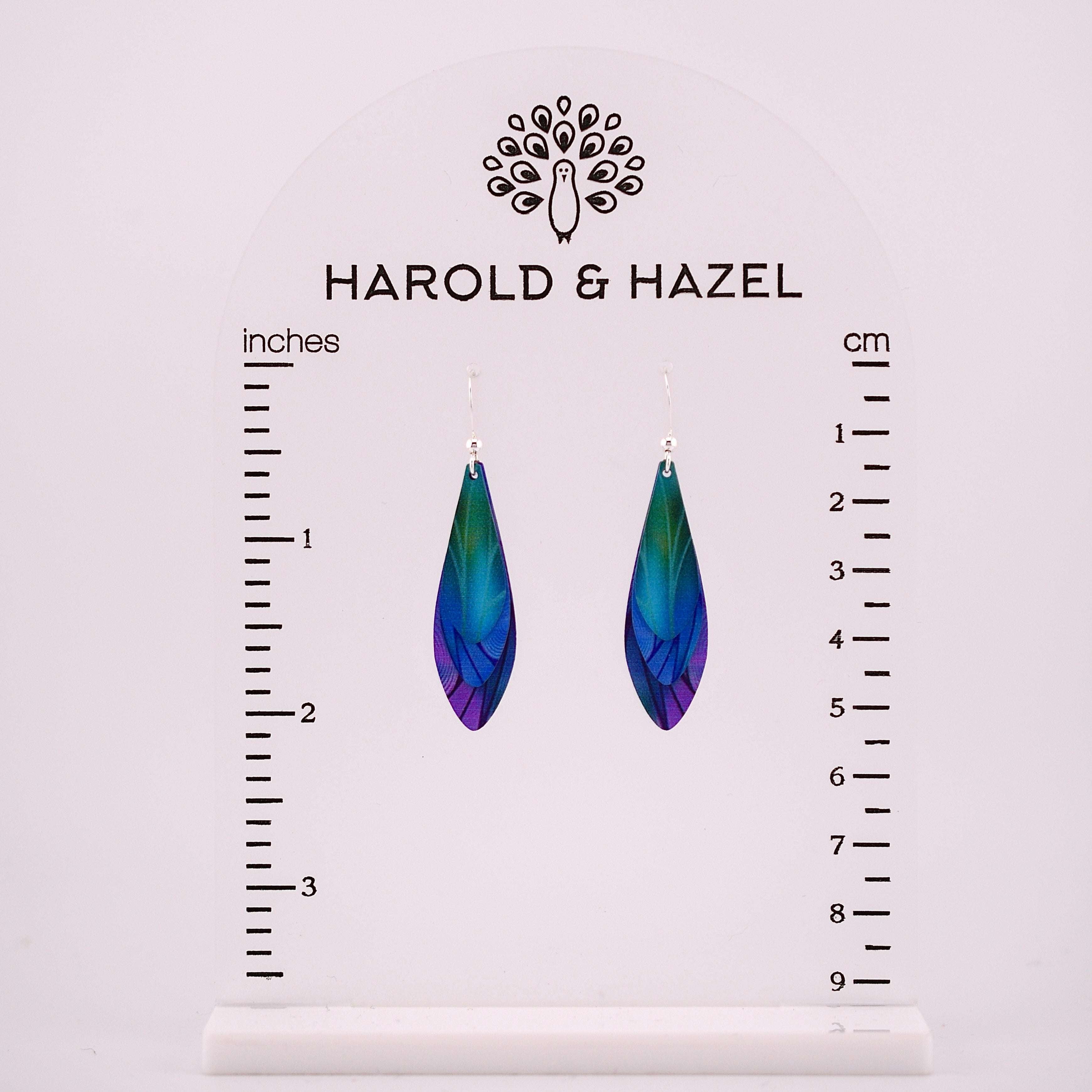 Feather Earrings Illustrated Light & DC Designs Harold & Hazel