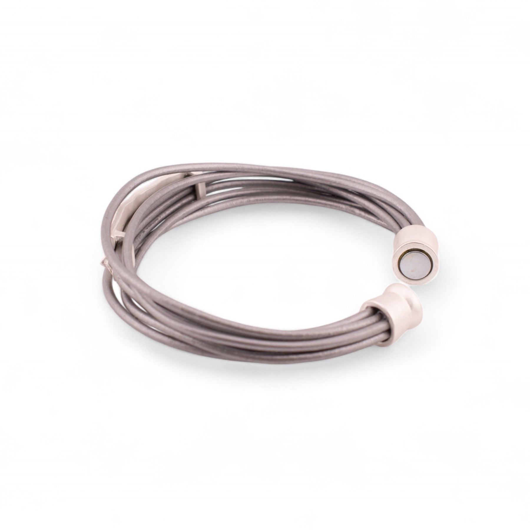 Folded Silver and Leather Bracelet Origin Jewelry Harold & Hazel