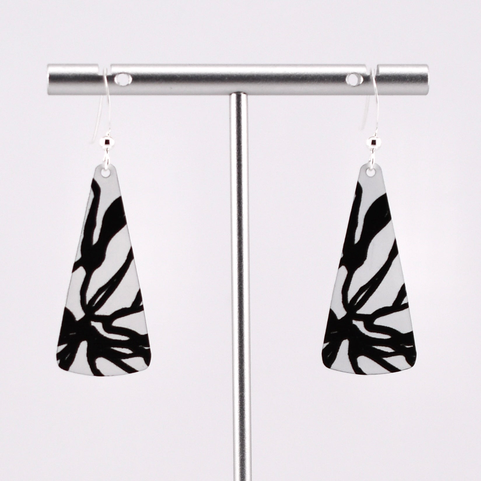 Black and White Abstract Earrings