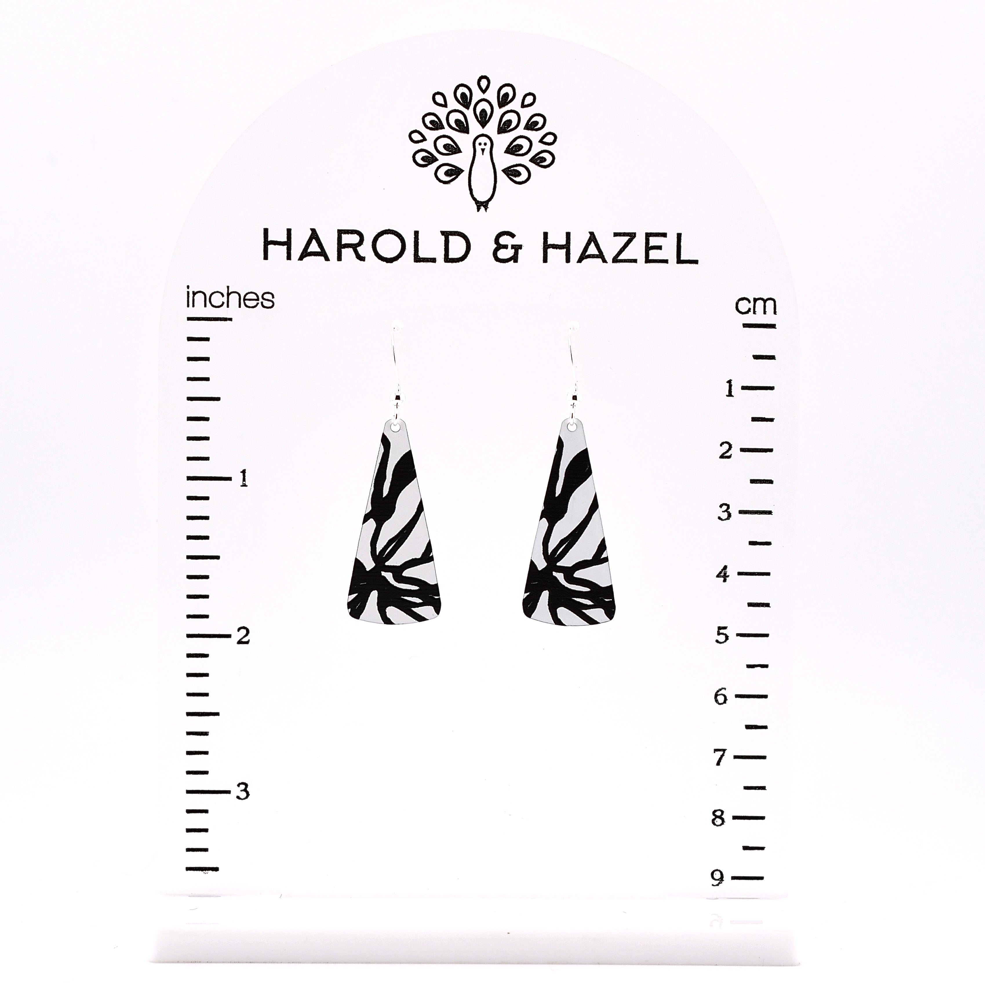 Black and White Abstract Earrings