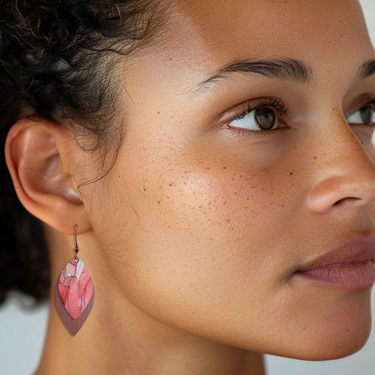 Coral Web Earrings