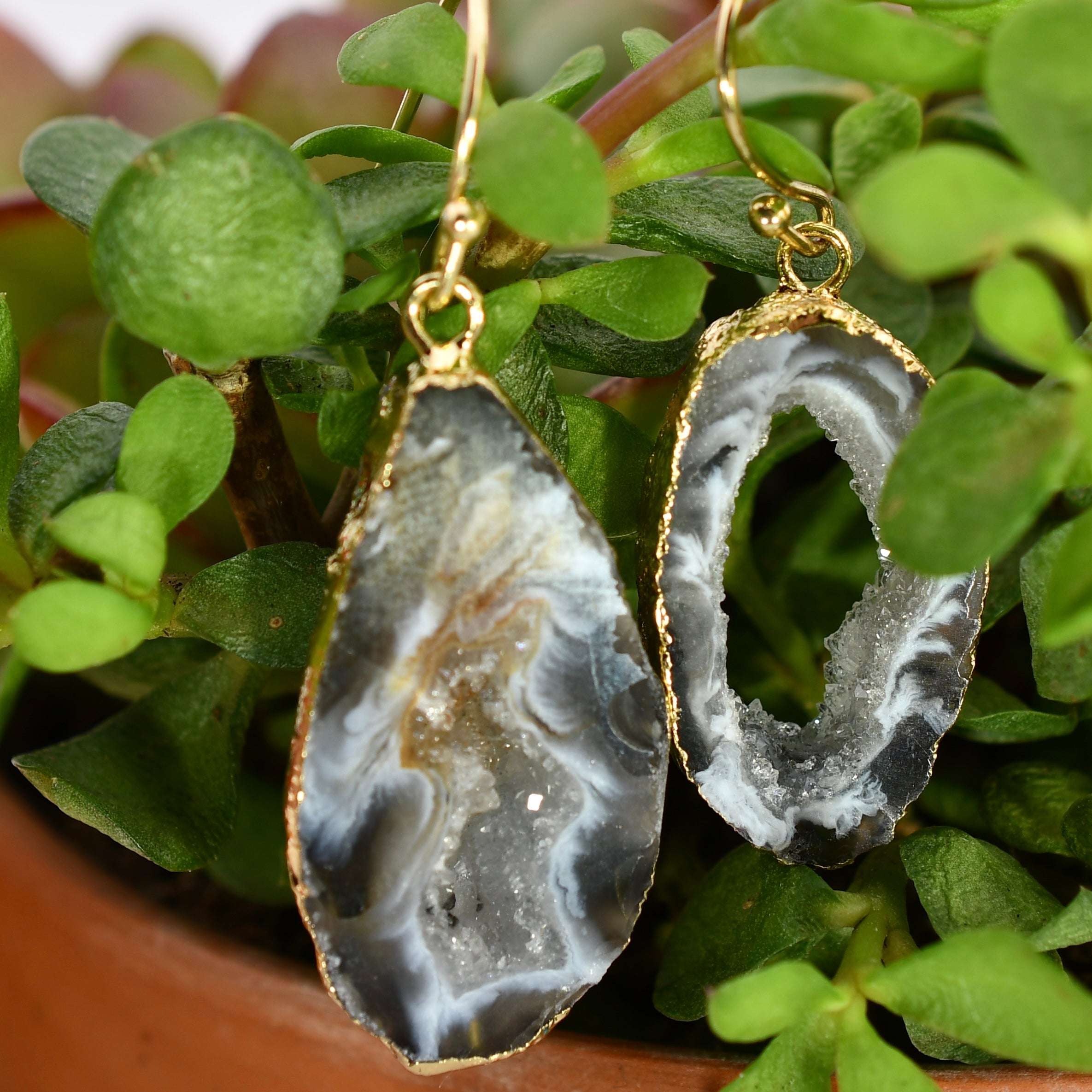 Geode Slice Earrings Harold & Hazel Harold & Hazel