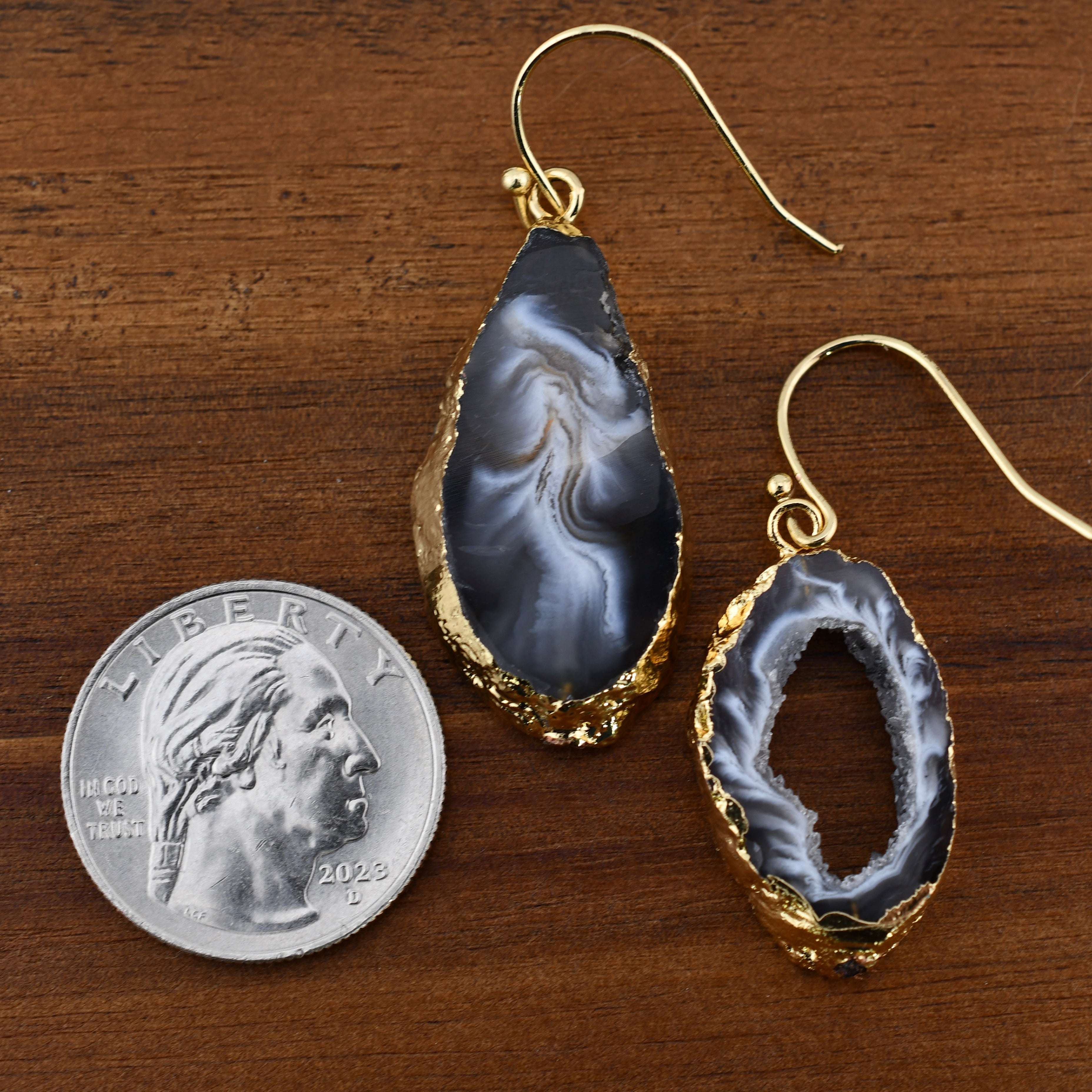 Geode Slice Earrings Harold & Hazel Harold & Hazel