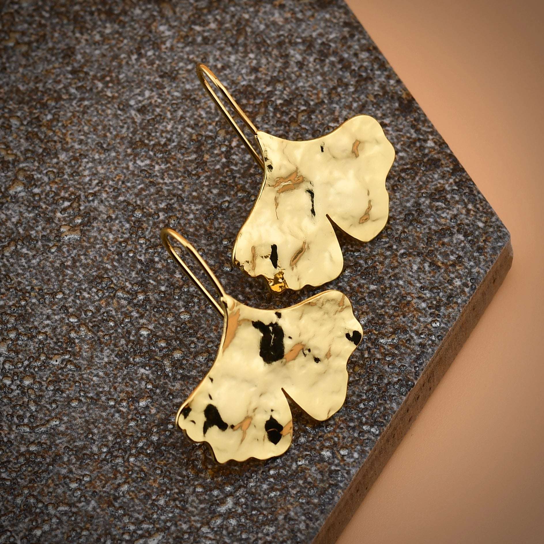 Glowing Ginkgo Leaf Earrings Harold & Hazel Harold & Hazel