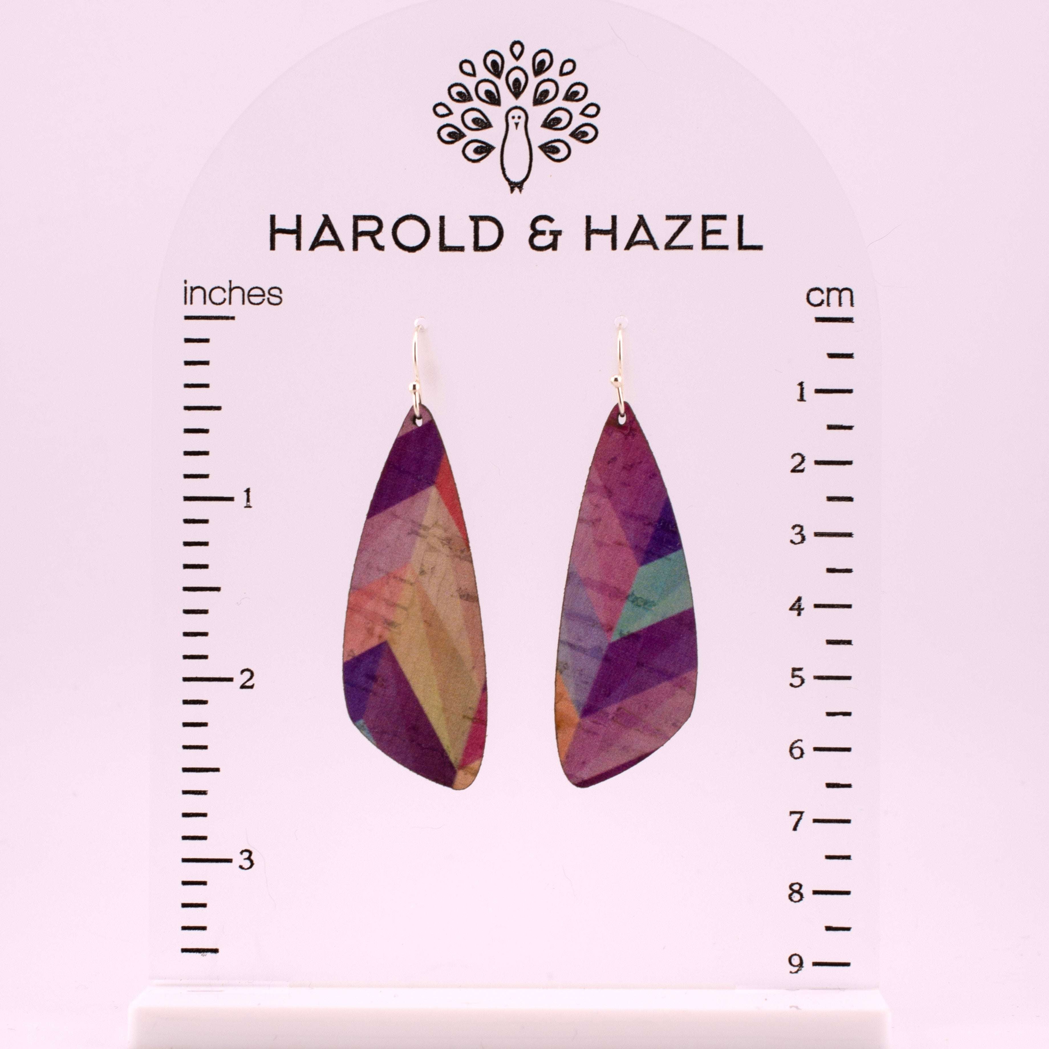 Herringbone Cork Earrings Plum Tree Handmade Goods Harold & Hazel