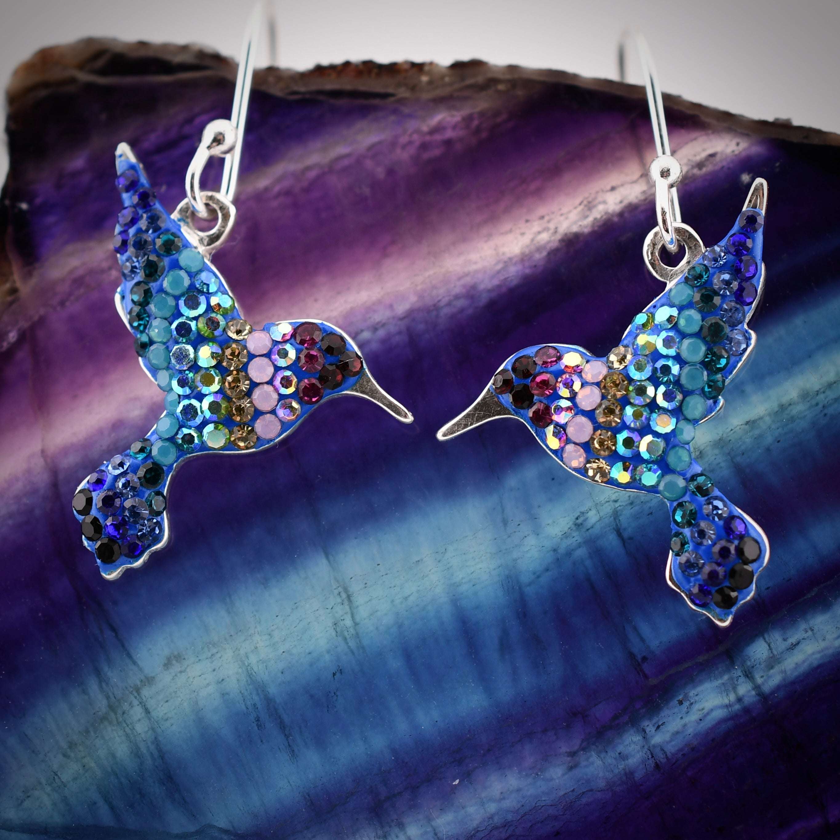 Hummingbird Earrings (Aurora) Mosaico Jewels Harold & Hazel