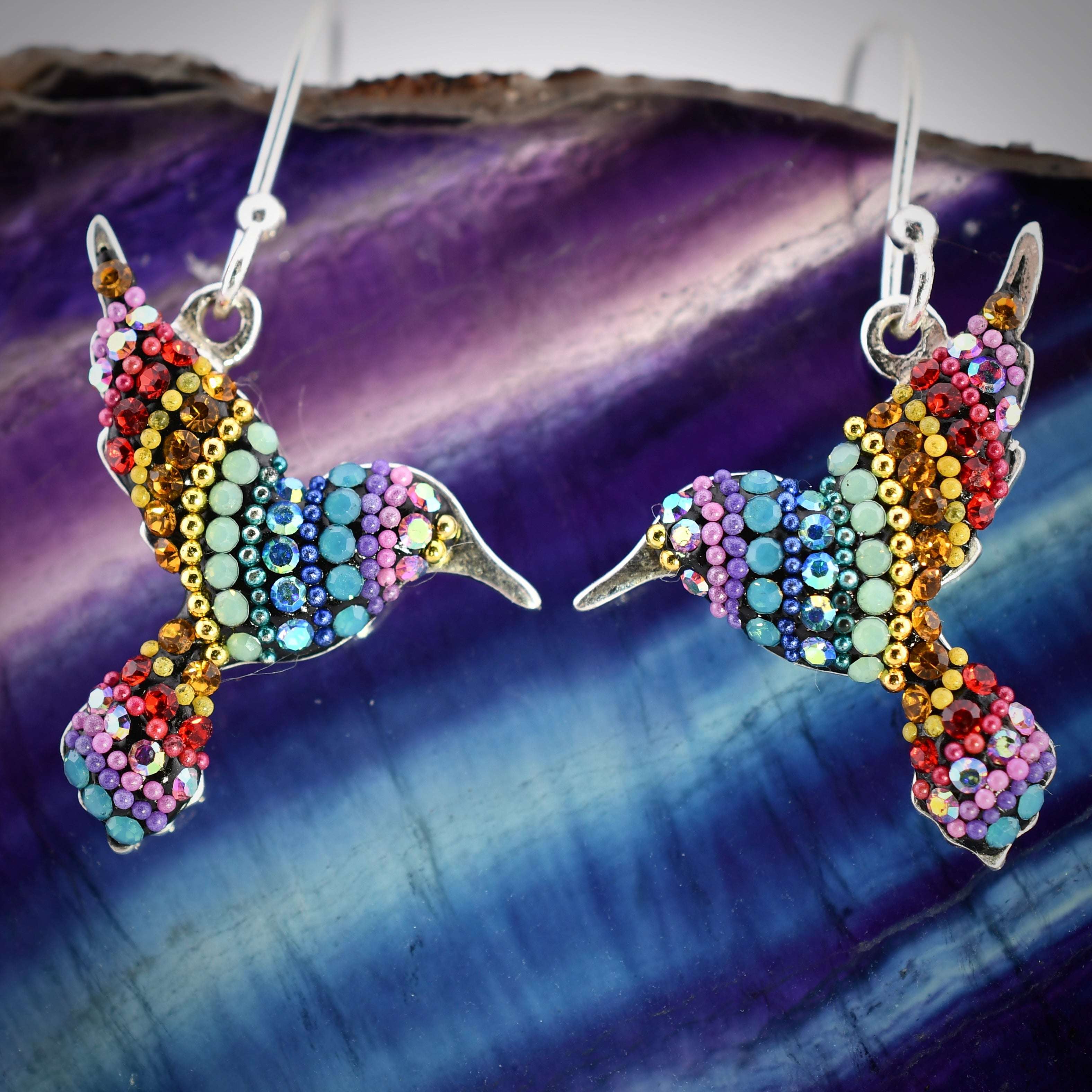 Hummingbird Earrings (Kaleidescope) Mosaico Jewels Harold & Hazel