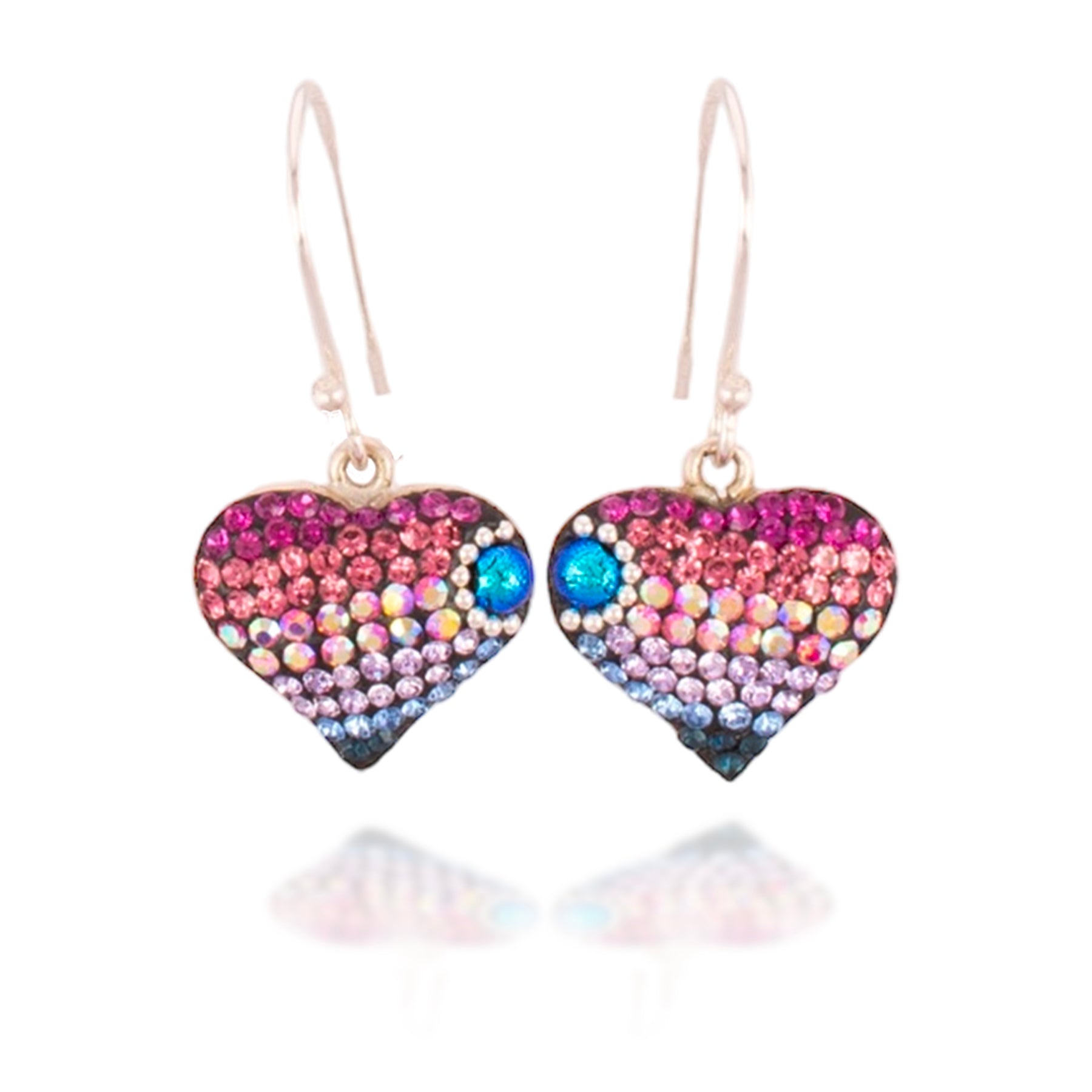 Vibrant Heart Earrings (Bugambilia)