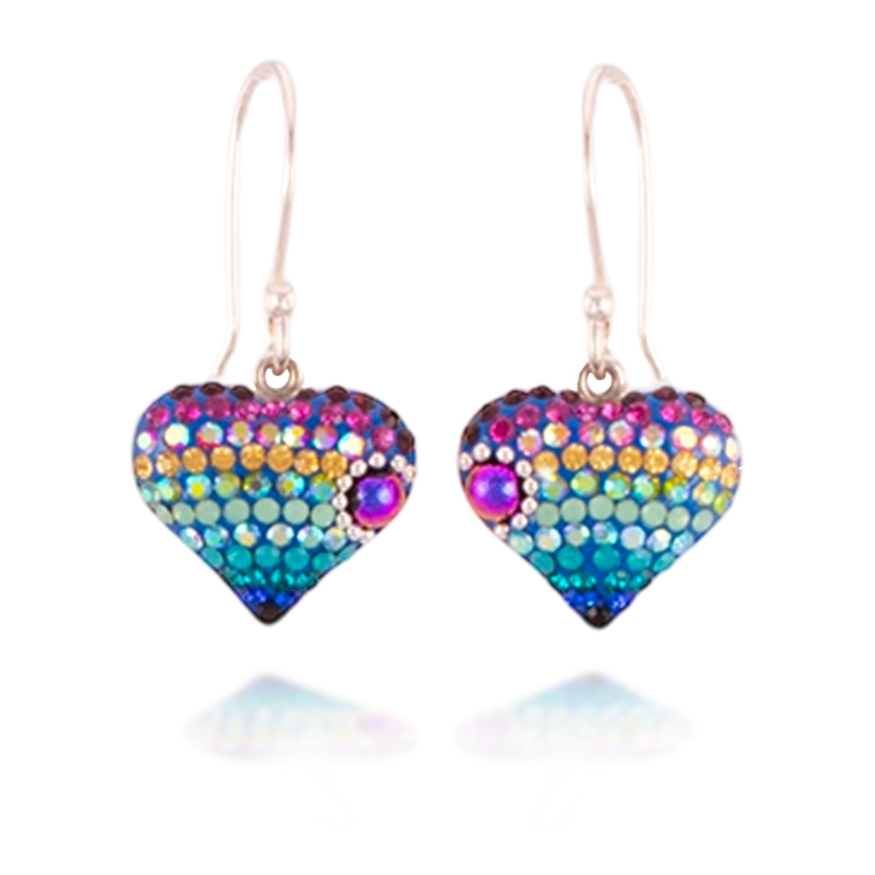 Vibrant Heart Earrings (Aurora)