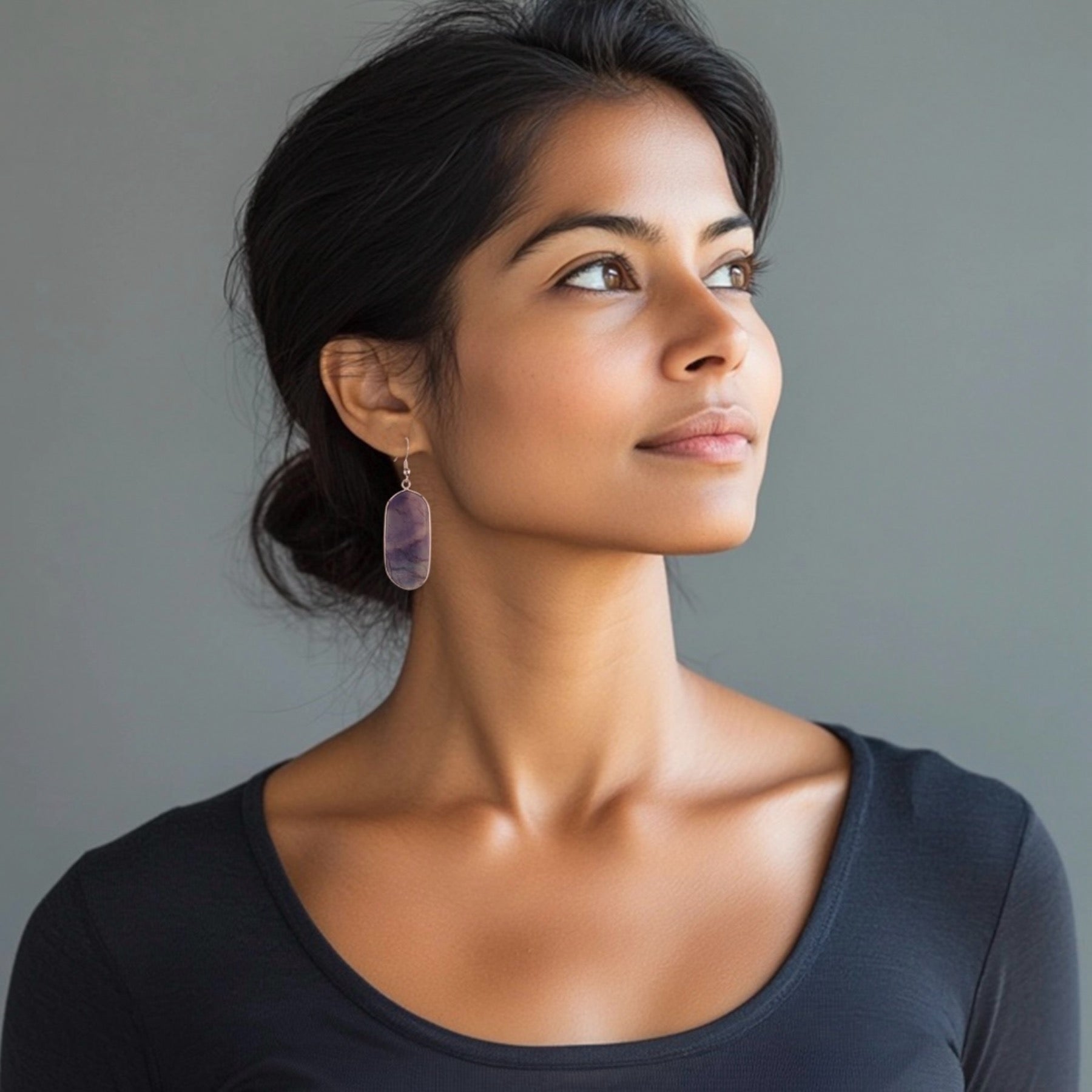 Fluorite Dangle Earrings