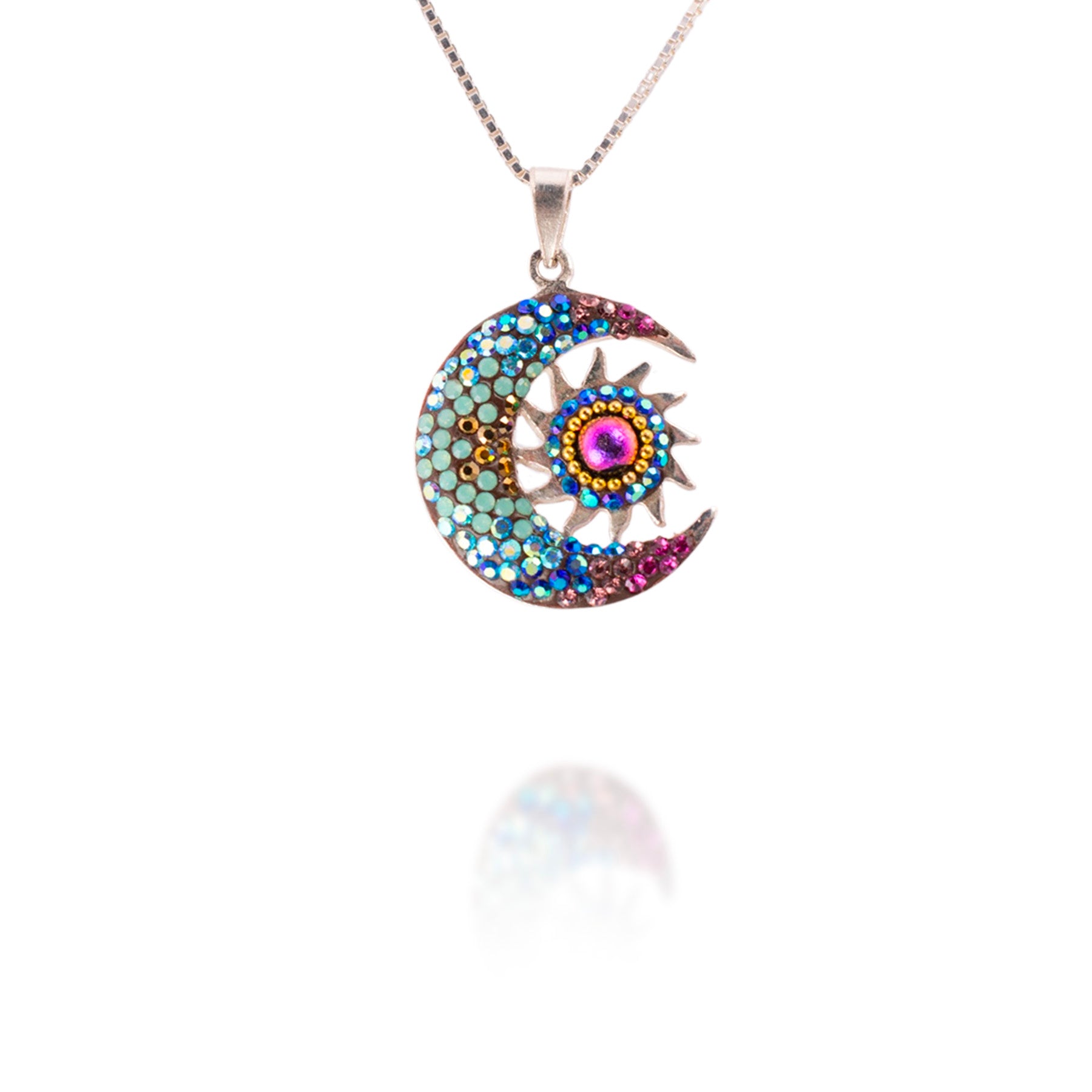 Mini Moon & Sun Necklace (Twilight)