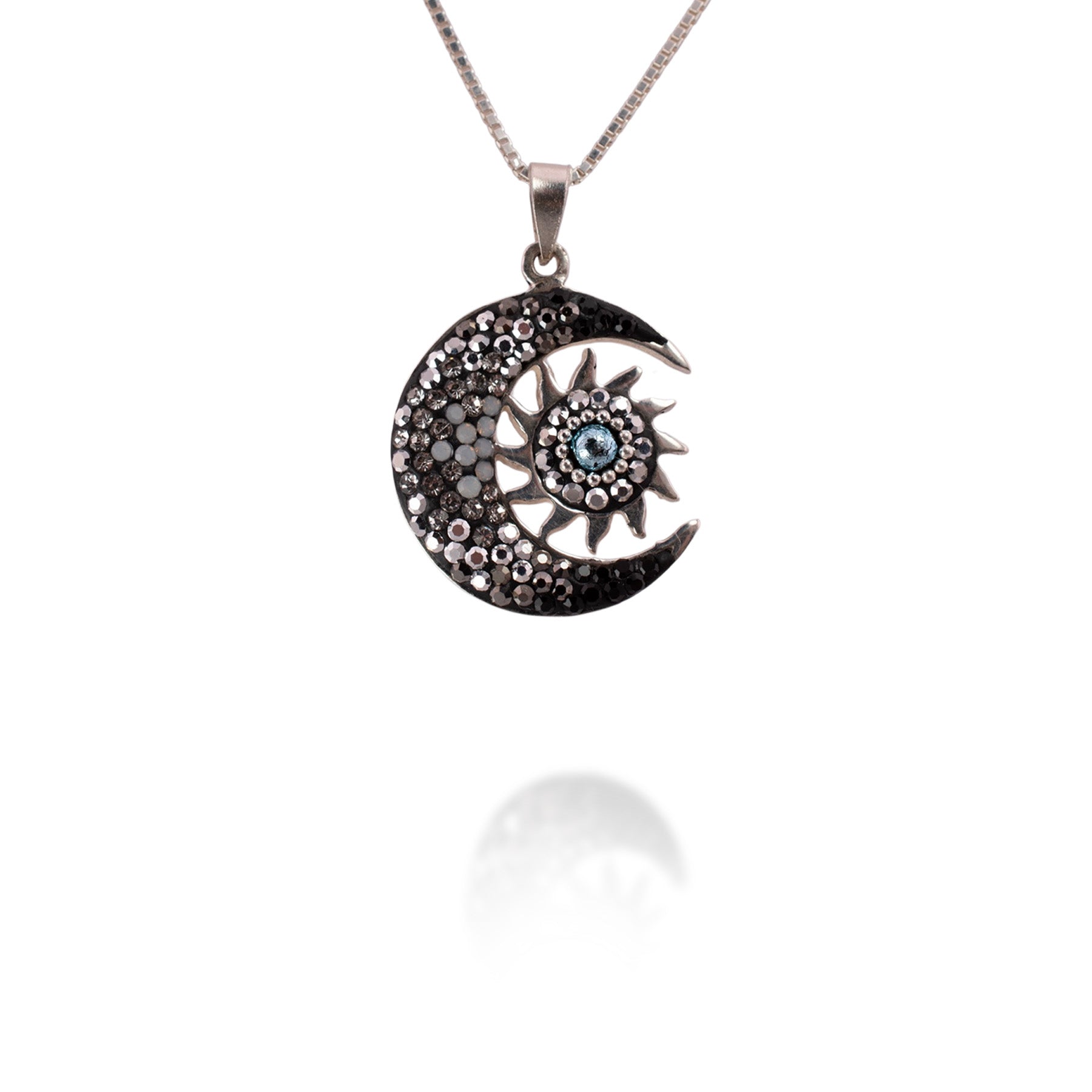 Mini Moon & Sun Necklace (Onix)