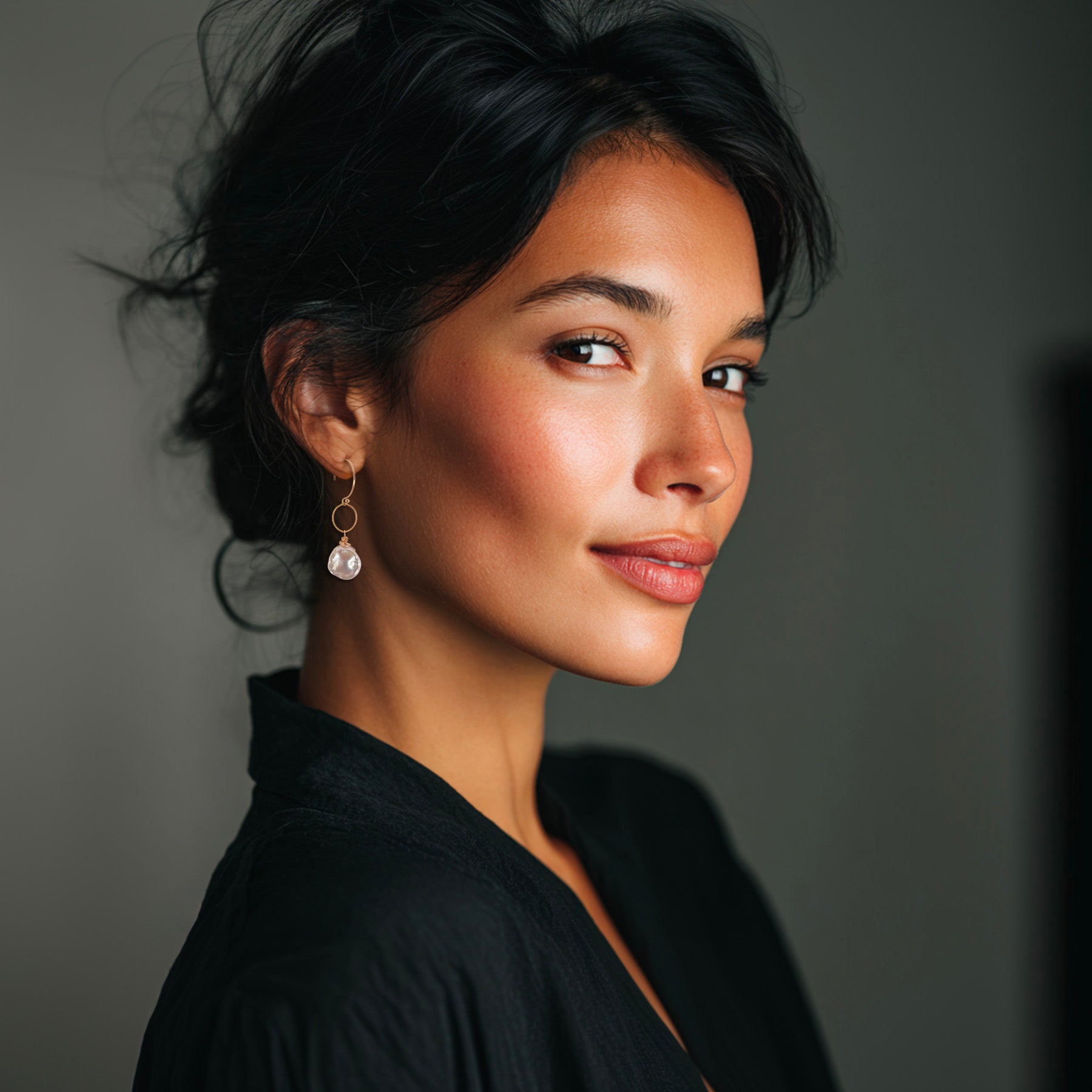 Keshi Pearl Earrings (14K Gold-Filled)